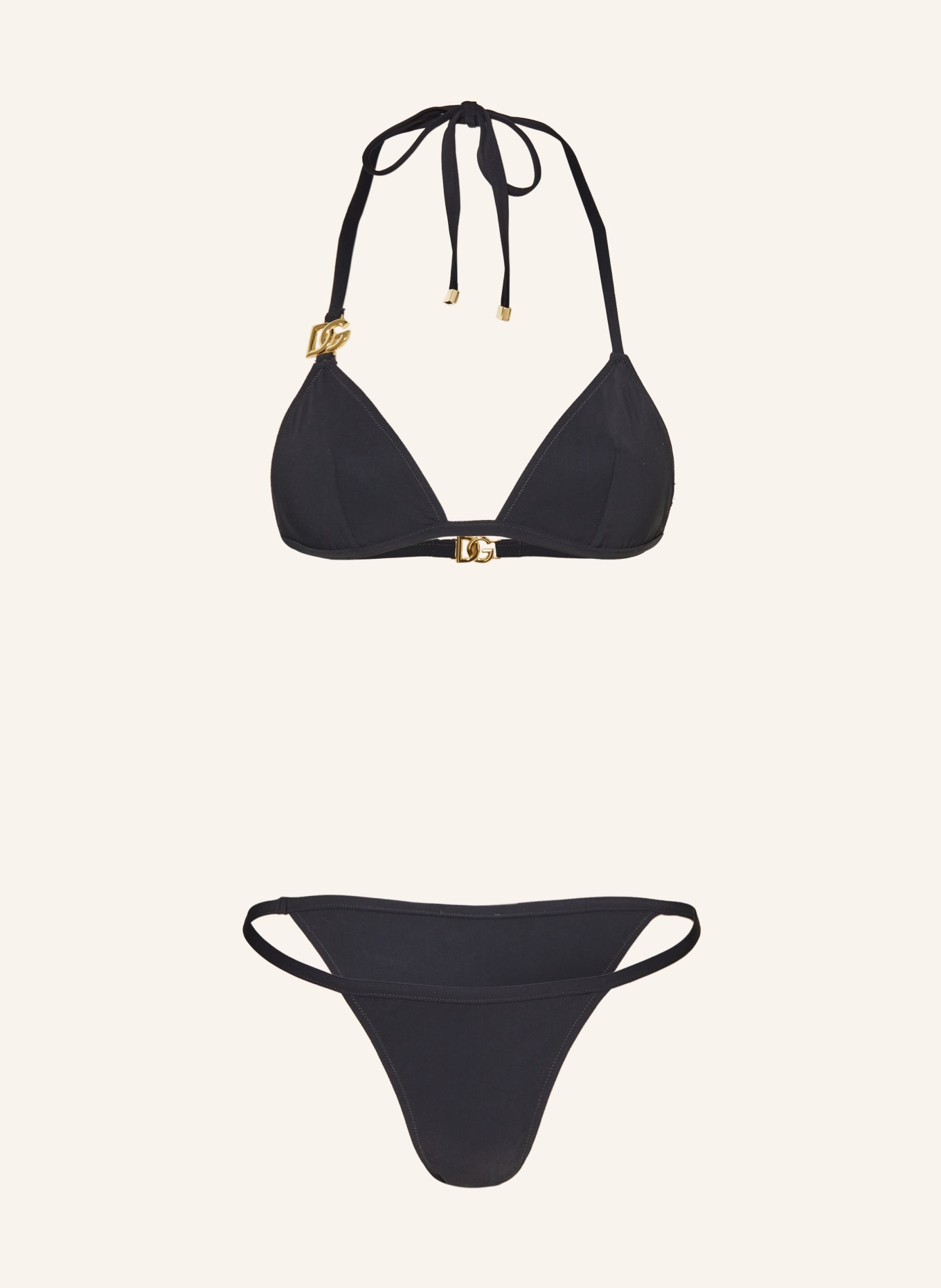 DOLCE & GABBANA Triangle bikini, Color: BLACK (Image 1)