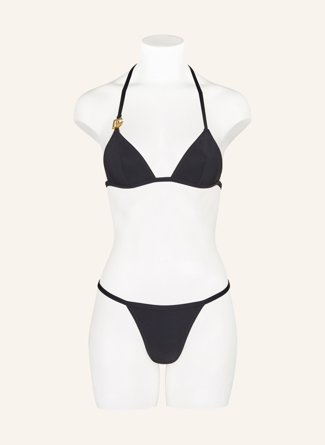 DOLCE & GABBANA Triangle bikini, Color: BLACK (Image 2)