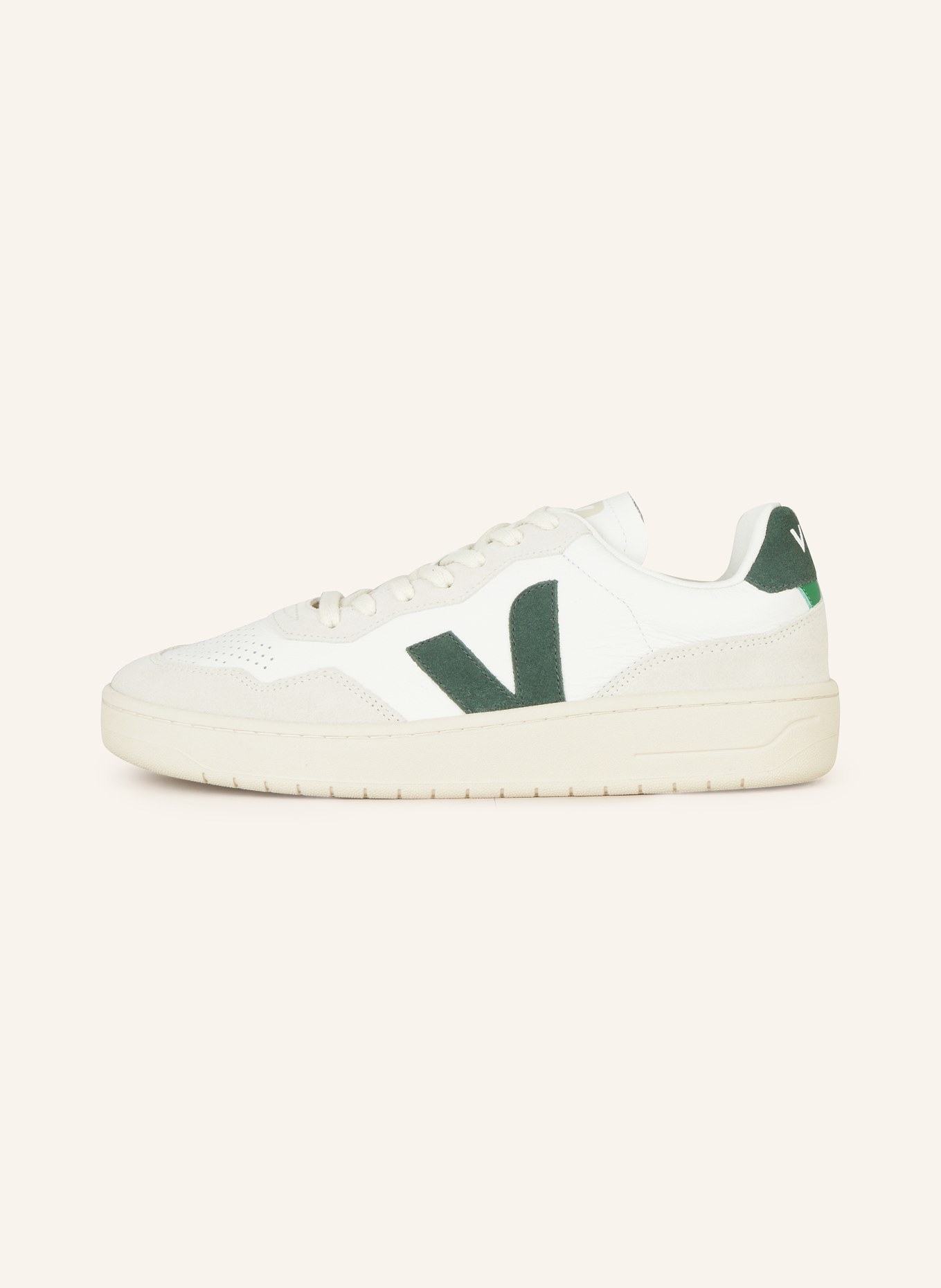 VEJA Sneakers V-90, Color: WHITE/ GREEN (Image 4)
