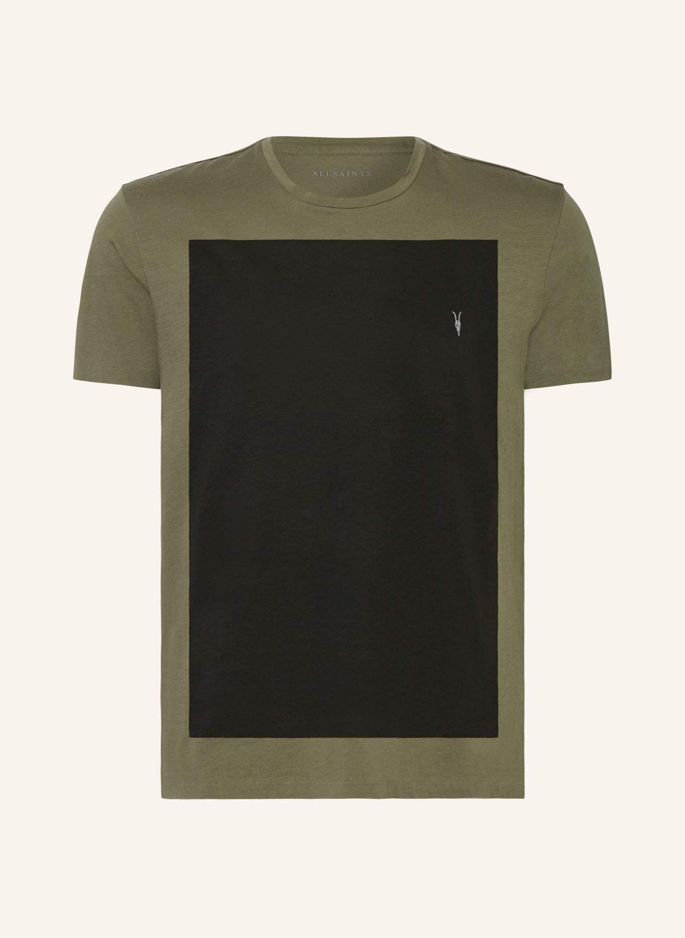 ALLSAINTS T-shirt LOBKE, Color: DARK GREEN/ BLACK (Image 1)