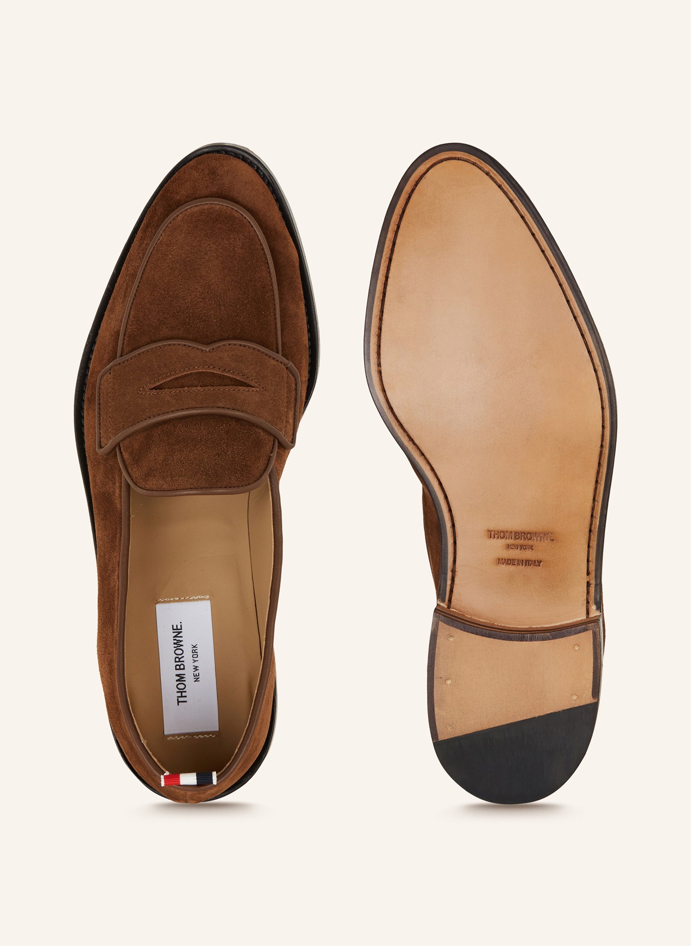 THOM BROWNE. Penny loafers, Color: DARK BROWN (Image 5)
