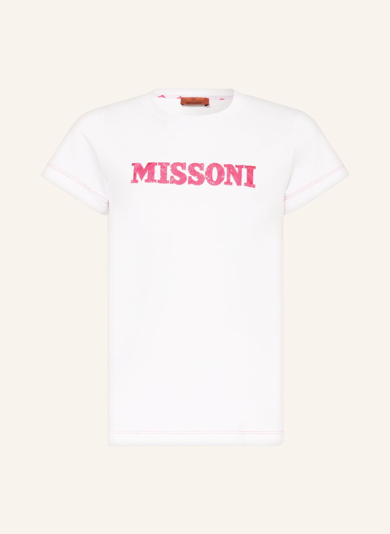 MISSONI T-Shirt mit Pailletten, Farbe: WEISS (Bild 1)