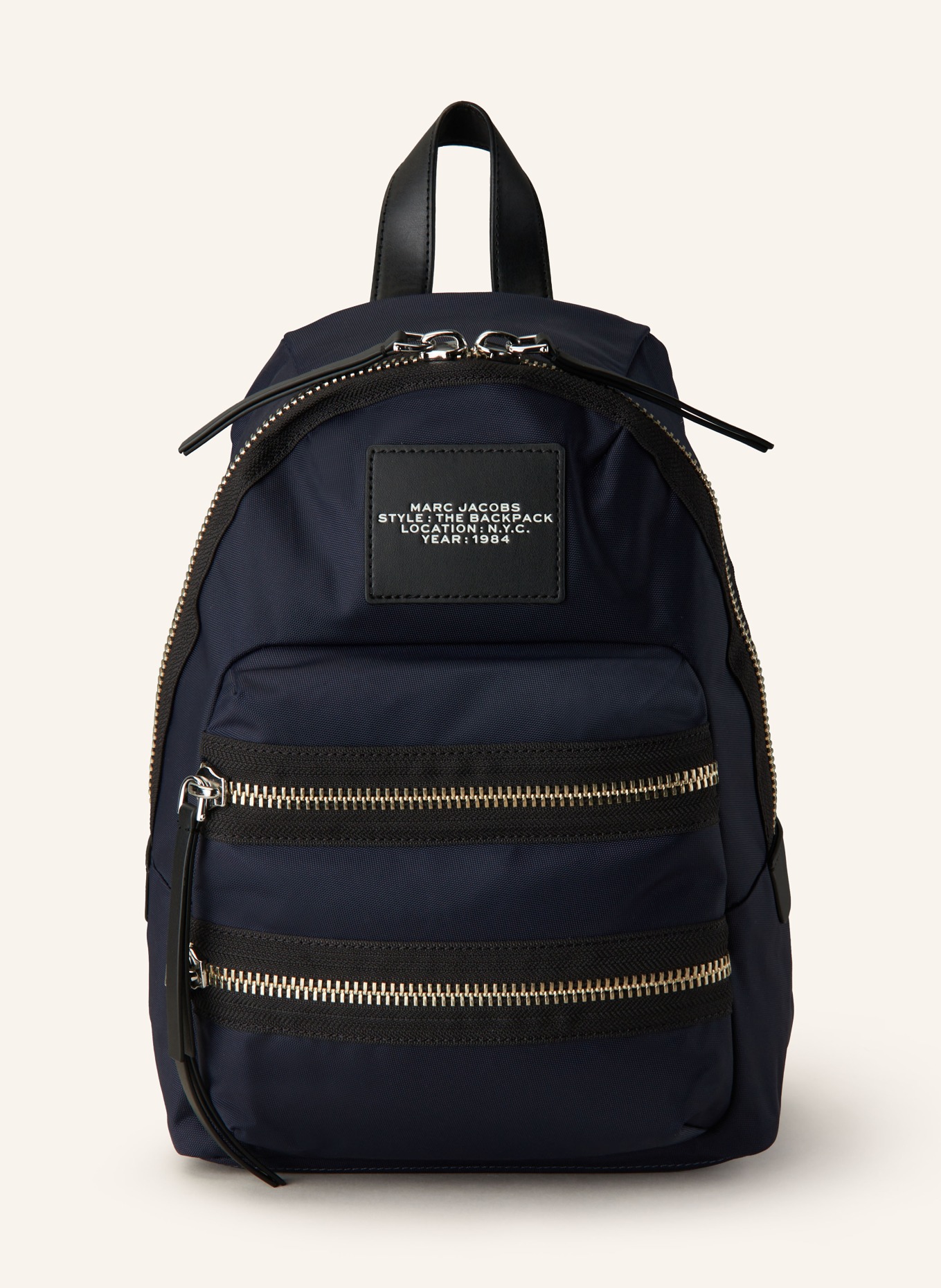 MARC JACOBS Backpack THE MEDIUM BACKPACK, Color: DARK BLUE/ BLACK (Image 1)