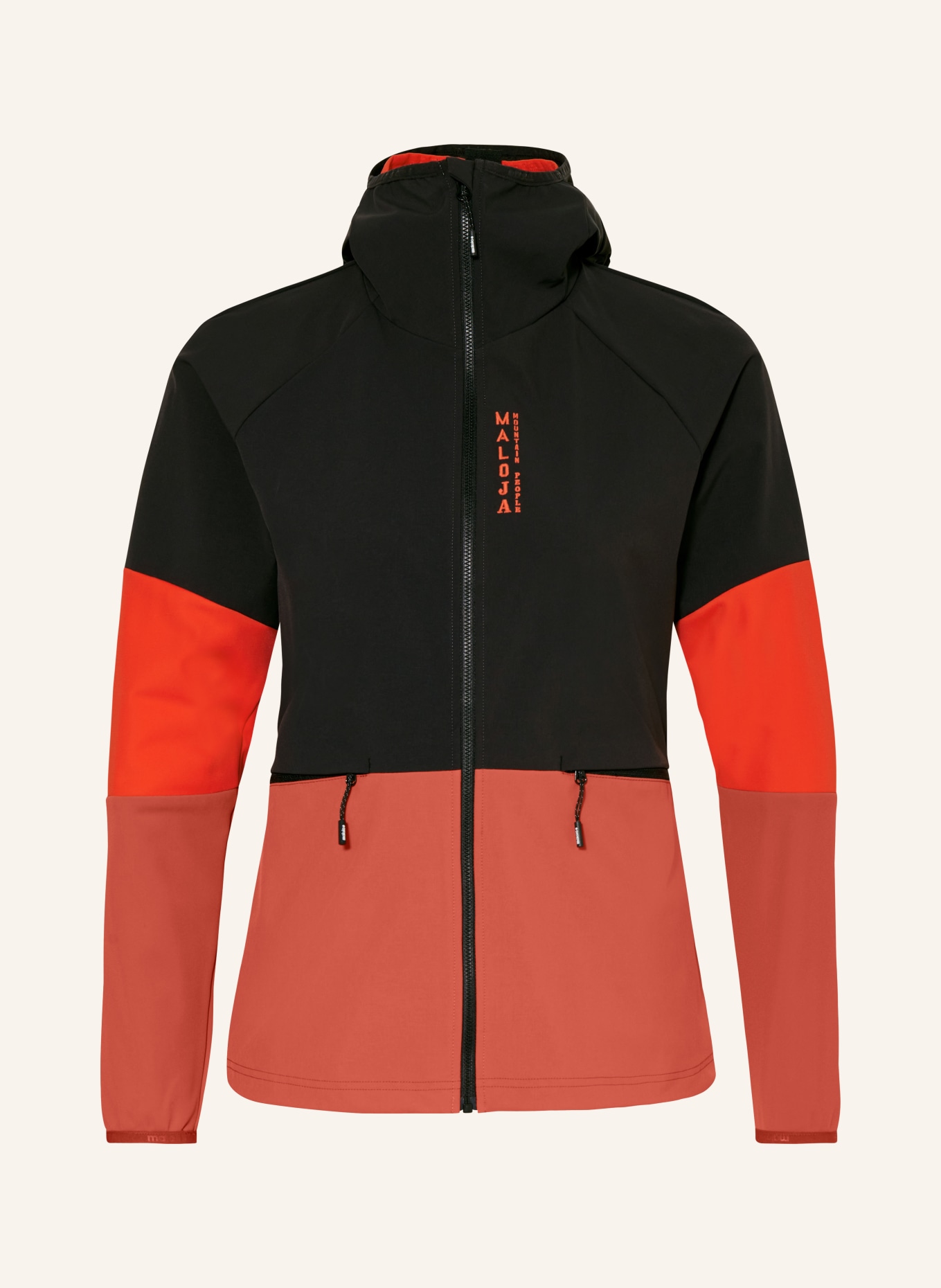 maloja Hybrid jacket SONNBLICKM., Color: BLACK/ DARK ORANGE/ ORANGE (Image 1)