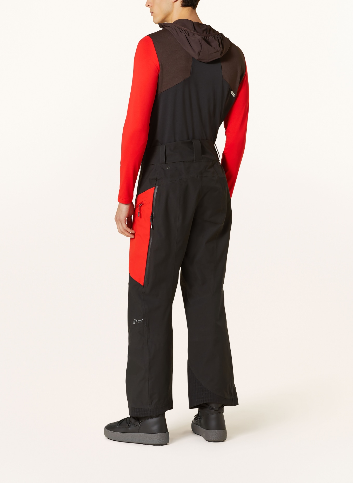 maloja Hardshell ski pants TRETM., Color: BLACK/ RED (Image 3)