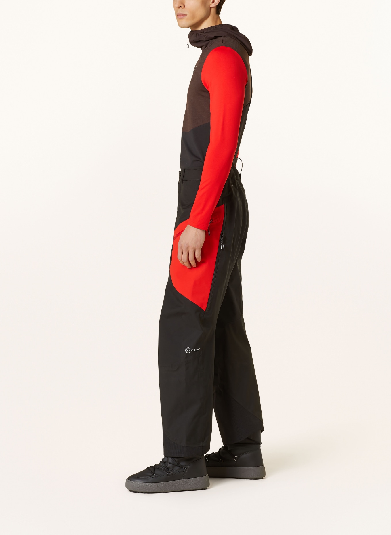 maloja Hardshell ski pants TRETM., Color: BLACK/ RED (Image 4)