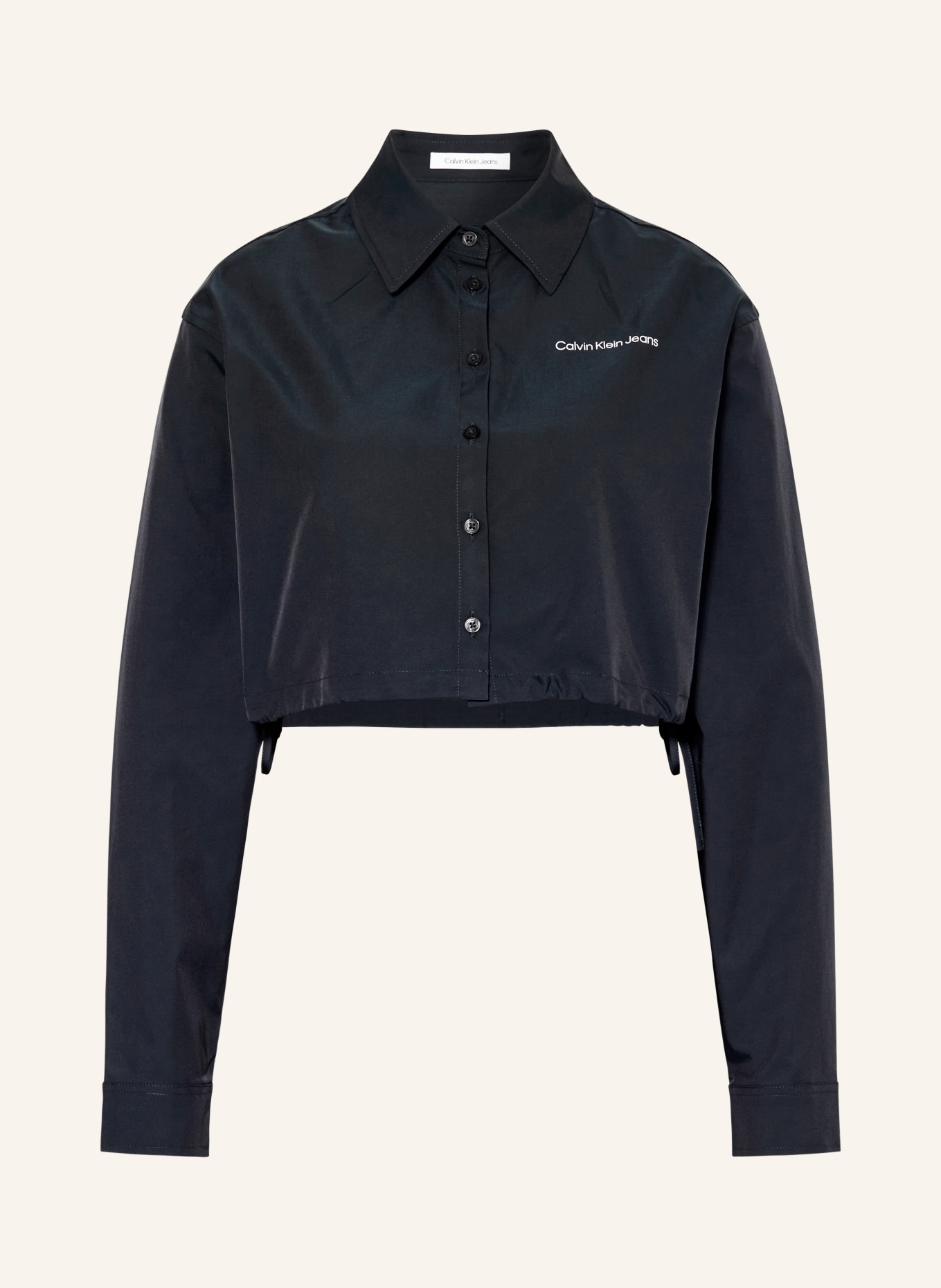 Calvin Klein Jeans Cropped shirt blouse in black