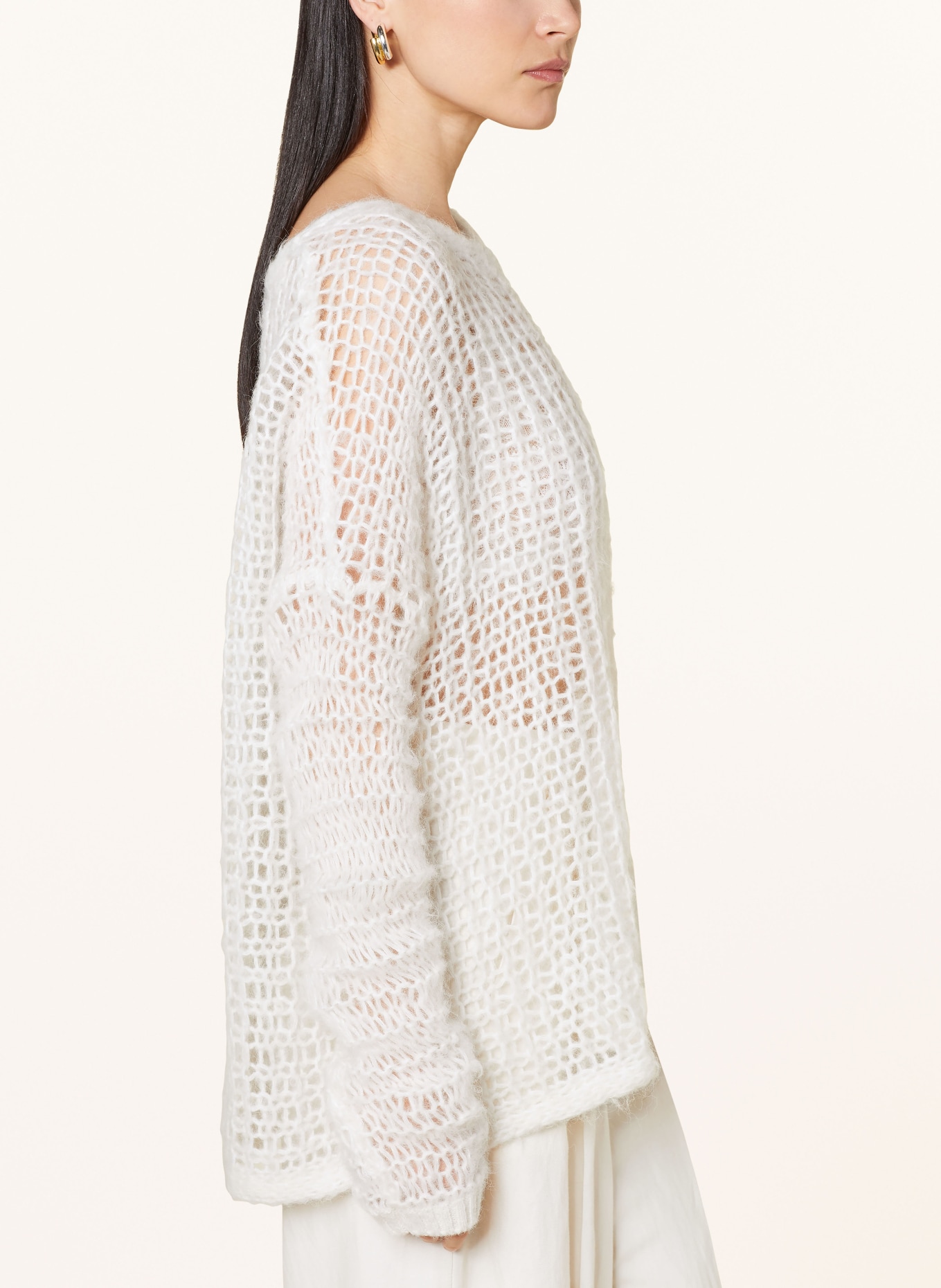 by Aylin Koenig Sweater CHIARA with alpaca and mohair, Color: WHITE (Image 4)