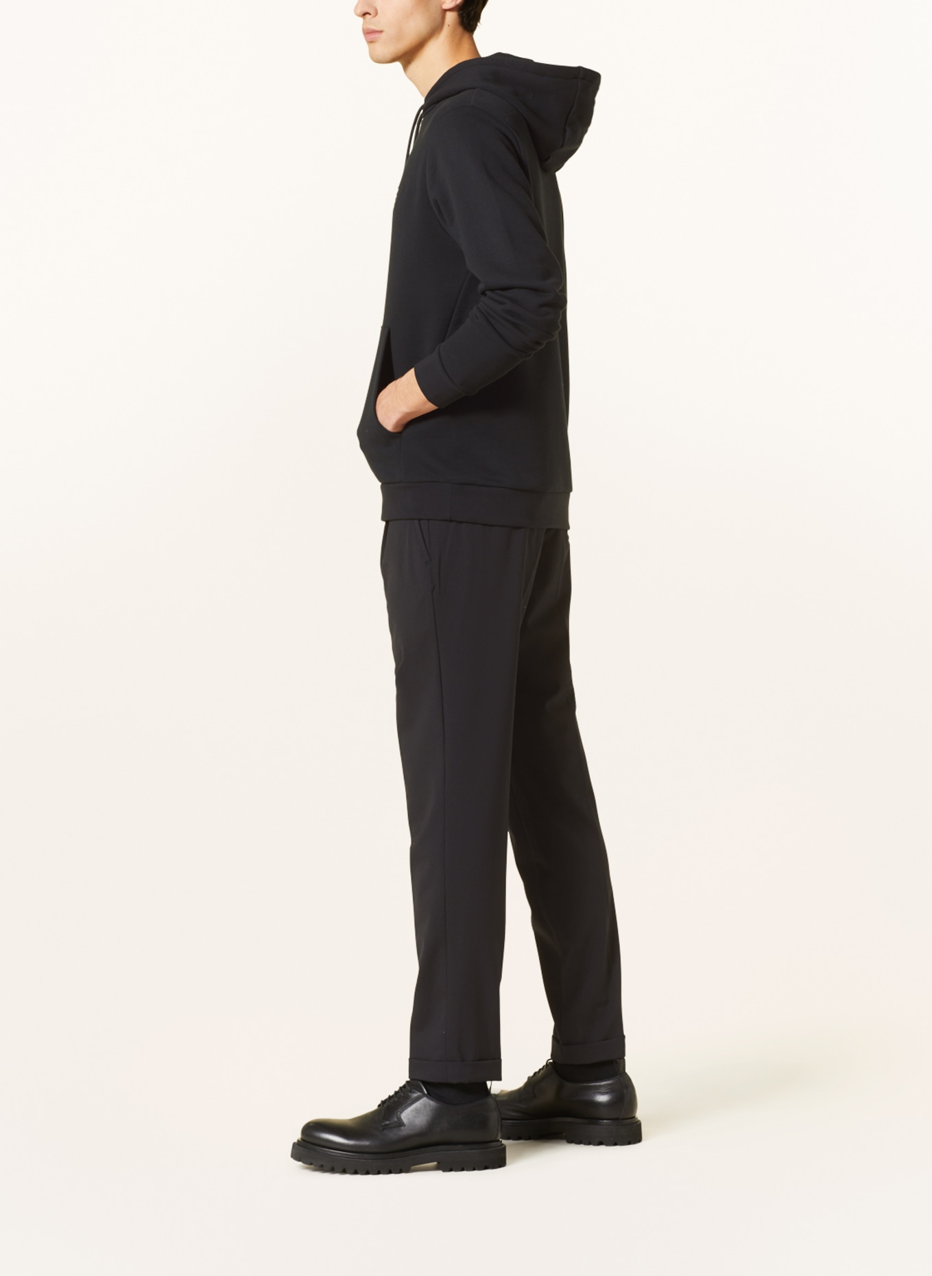 HACKETT LONDON Hoodie: SCHWARZ