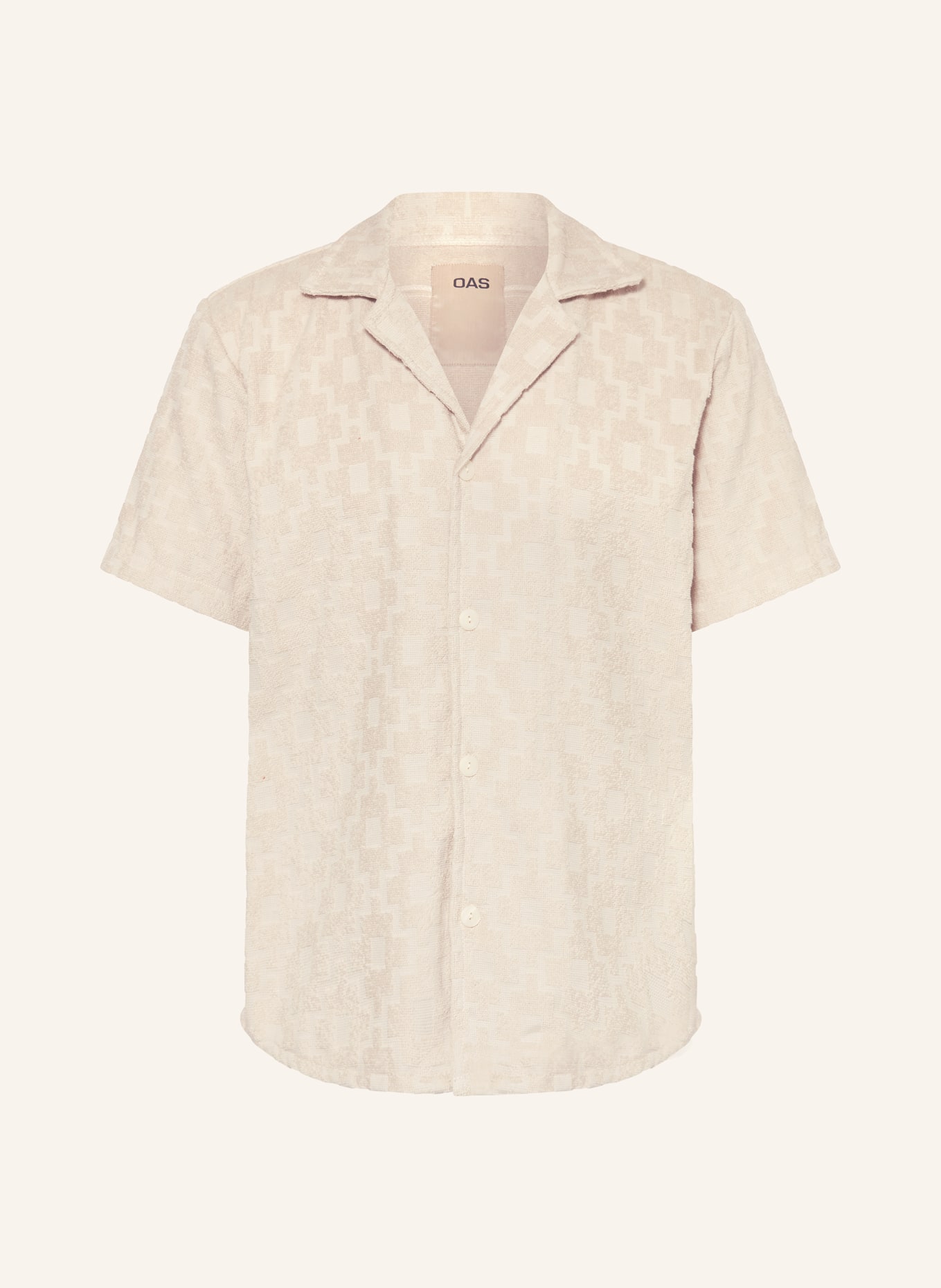 OAS Resorthemd Comfort Fit aus Frottee, Farbe: HELLBRAUN (Bild 1)