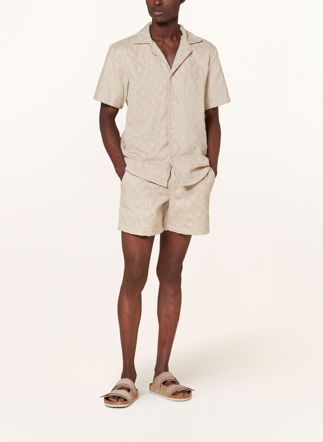 OAS Terry cloth shorts MACHU, Color: BEIGE (Image 2)