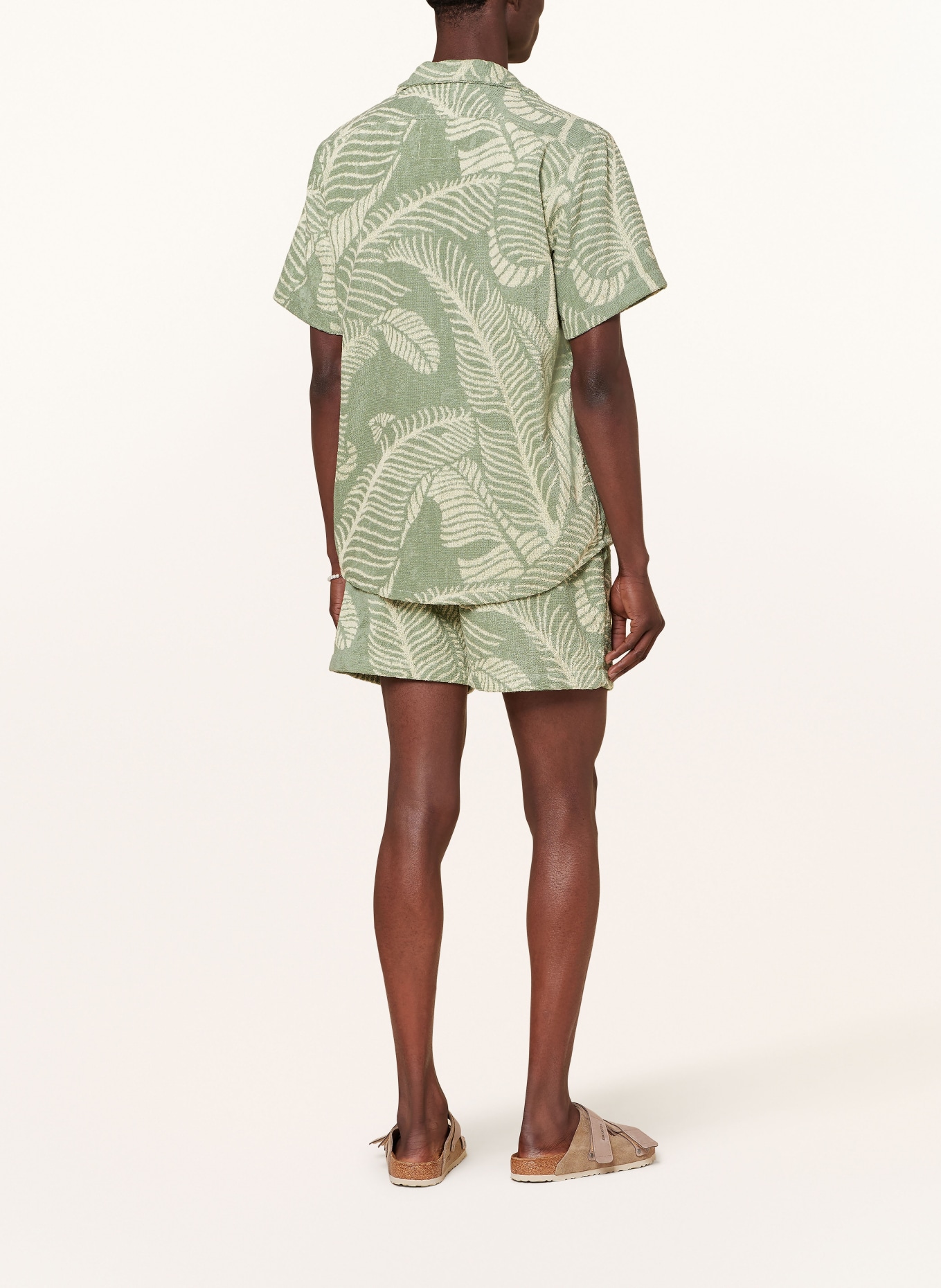 OAS Resort shirt comfort fit in terry cloth, Color: GREEN/ LIGHT GREEN (Image 3)