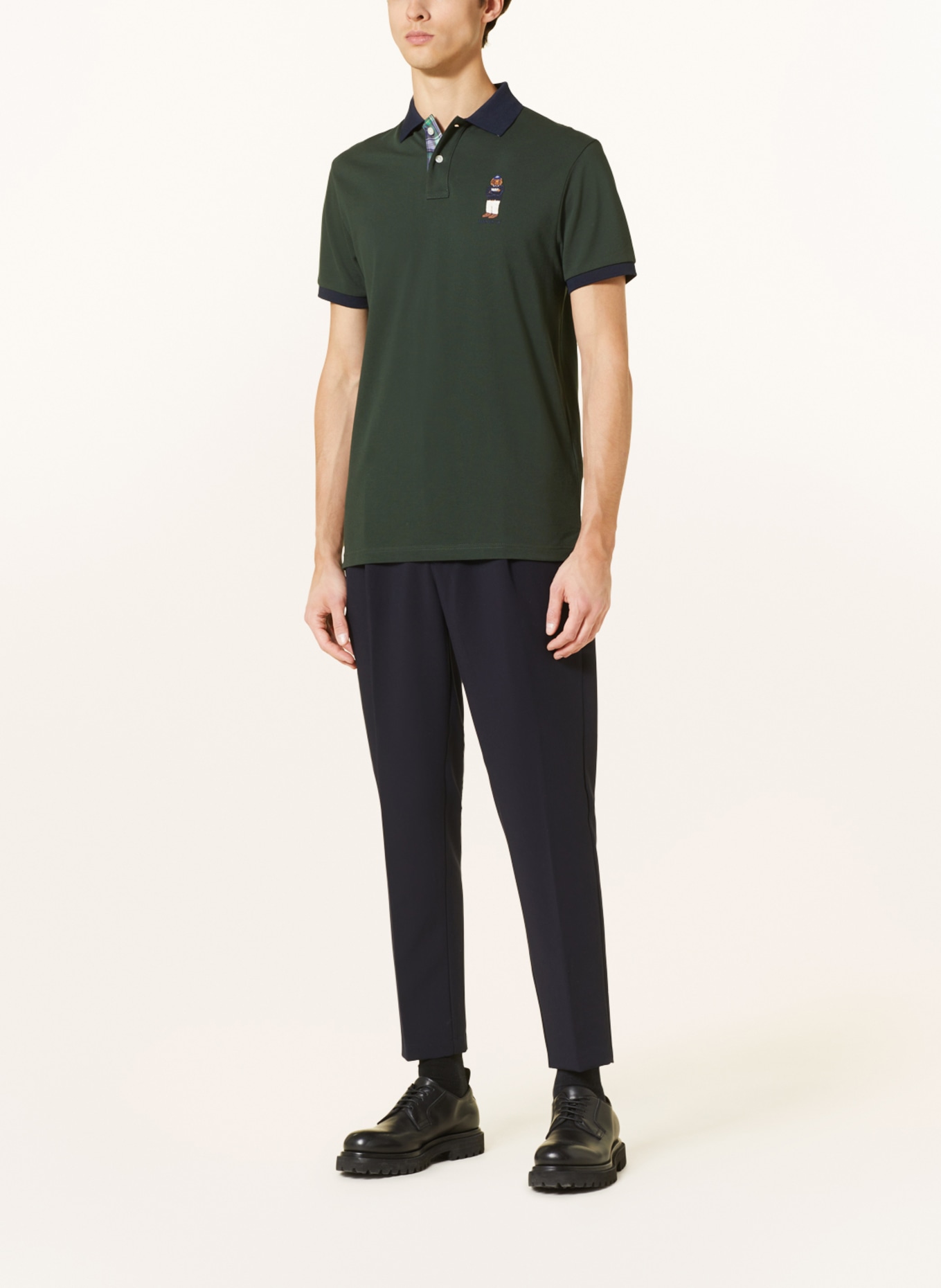 HACKETT LONDON Piqué polo shirt HARRY, Color: DARK GREEN (Image 2)