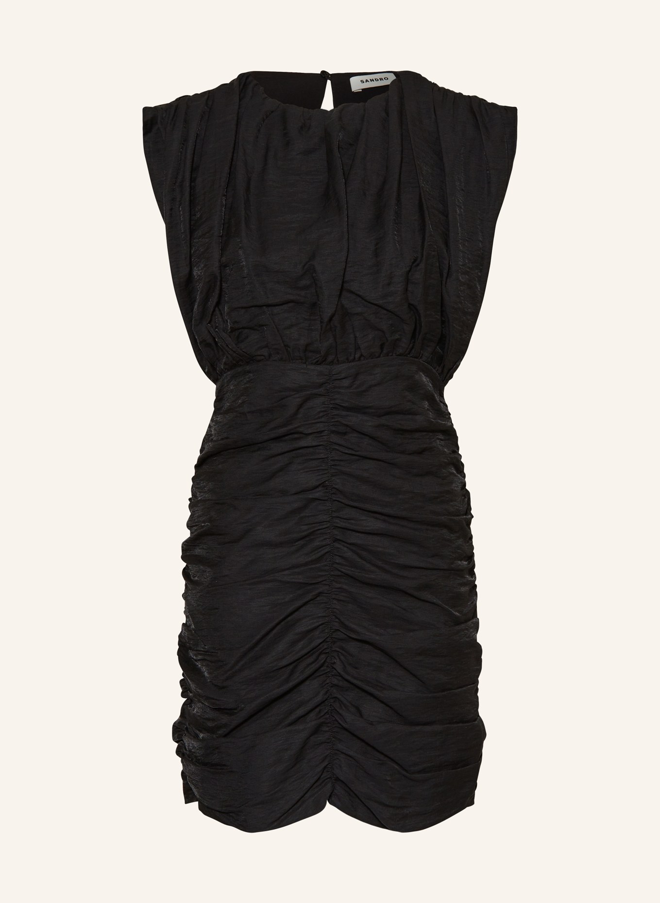 SANDRO Kleid mit Leinen, Farbe: SCHWARZ (Bild 1)