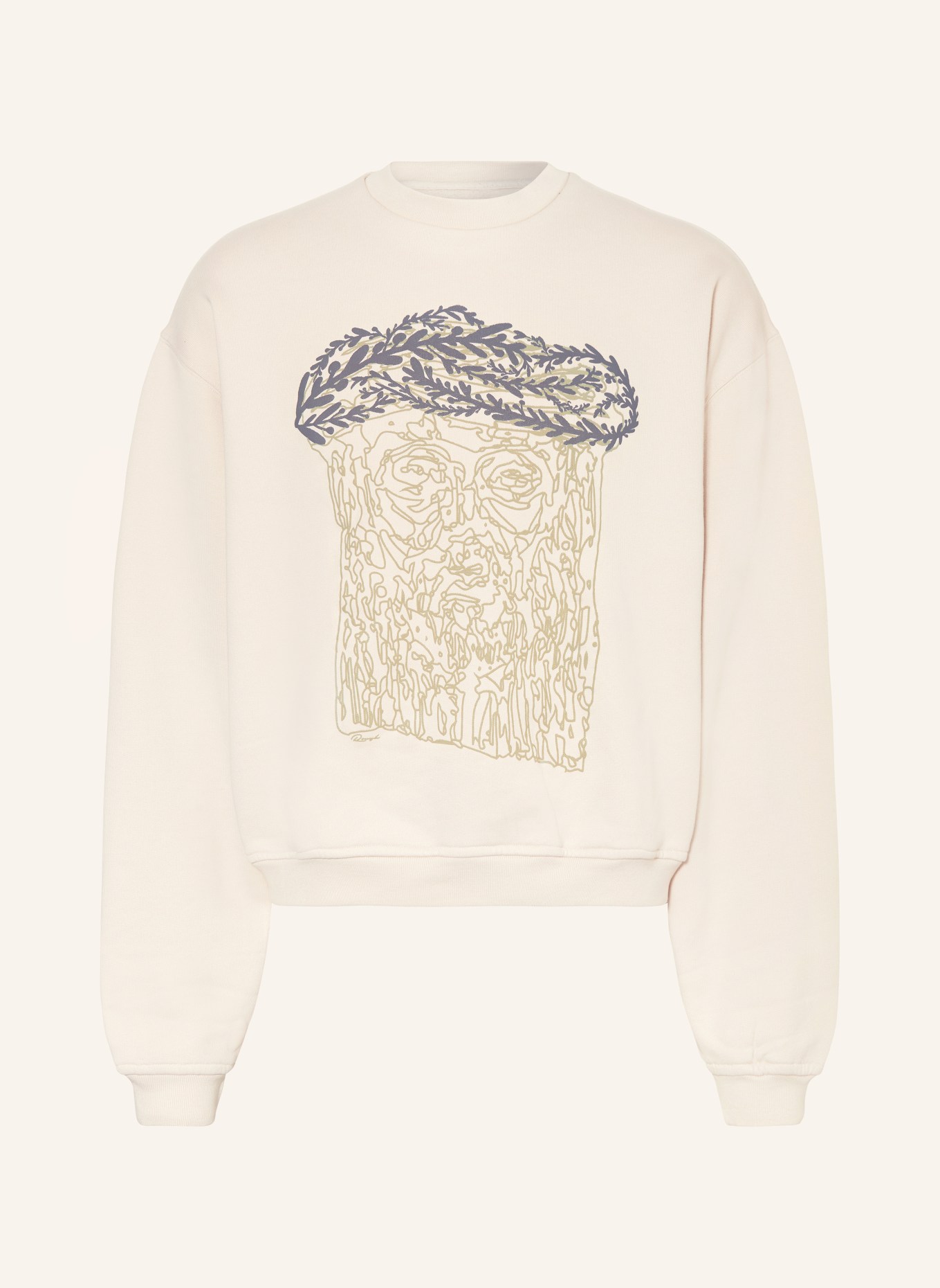 rough. Sweatshirt ISUS, Color: CREAM/ BLACK (Image 1)