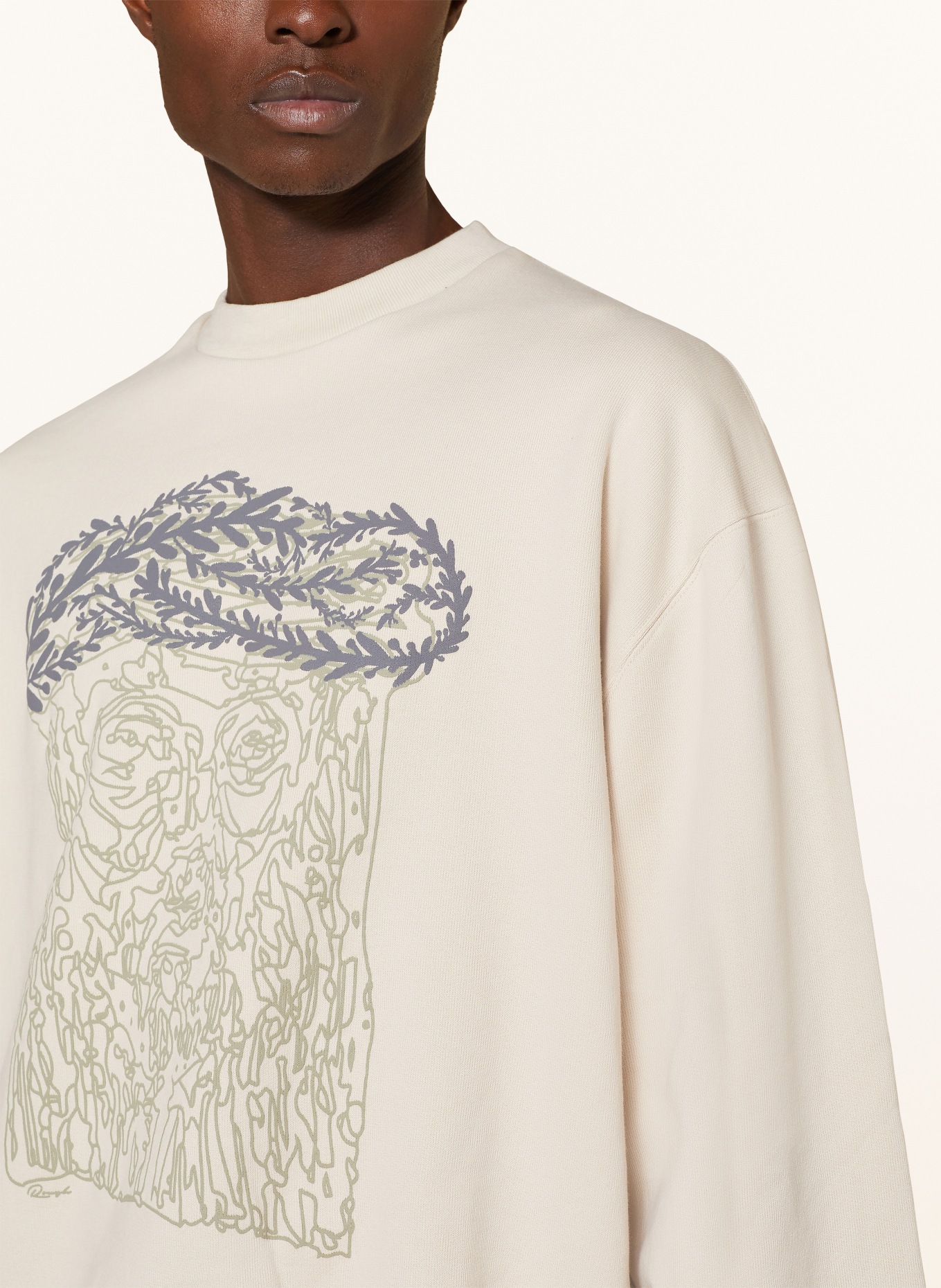 rough. Sweatshirt ISUS, Color: CREAM/ BLACK (Image 4)