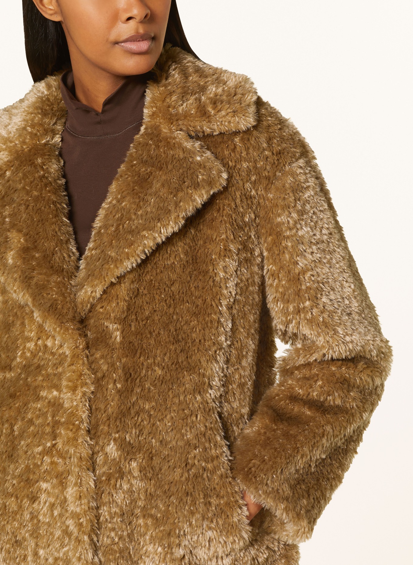 HERNO Teddy coat, Color: CAMEL (Image 4)