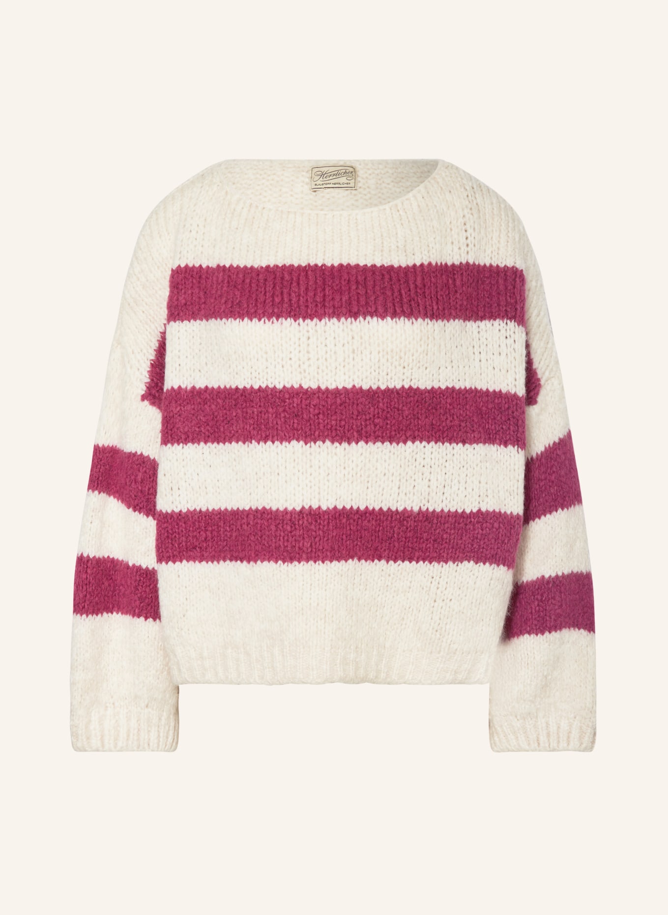 Herrlicher Sweater LEENA, Color: CREAM/ PINK (Image 1)