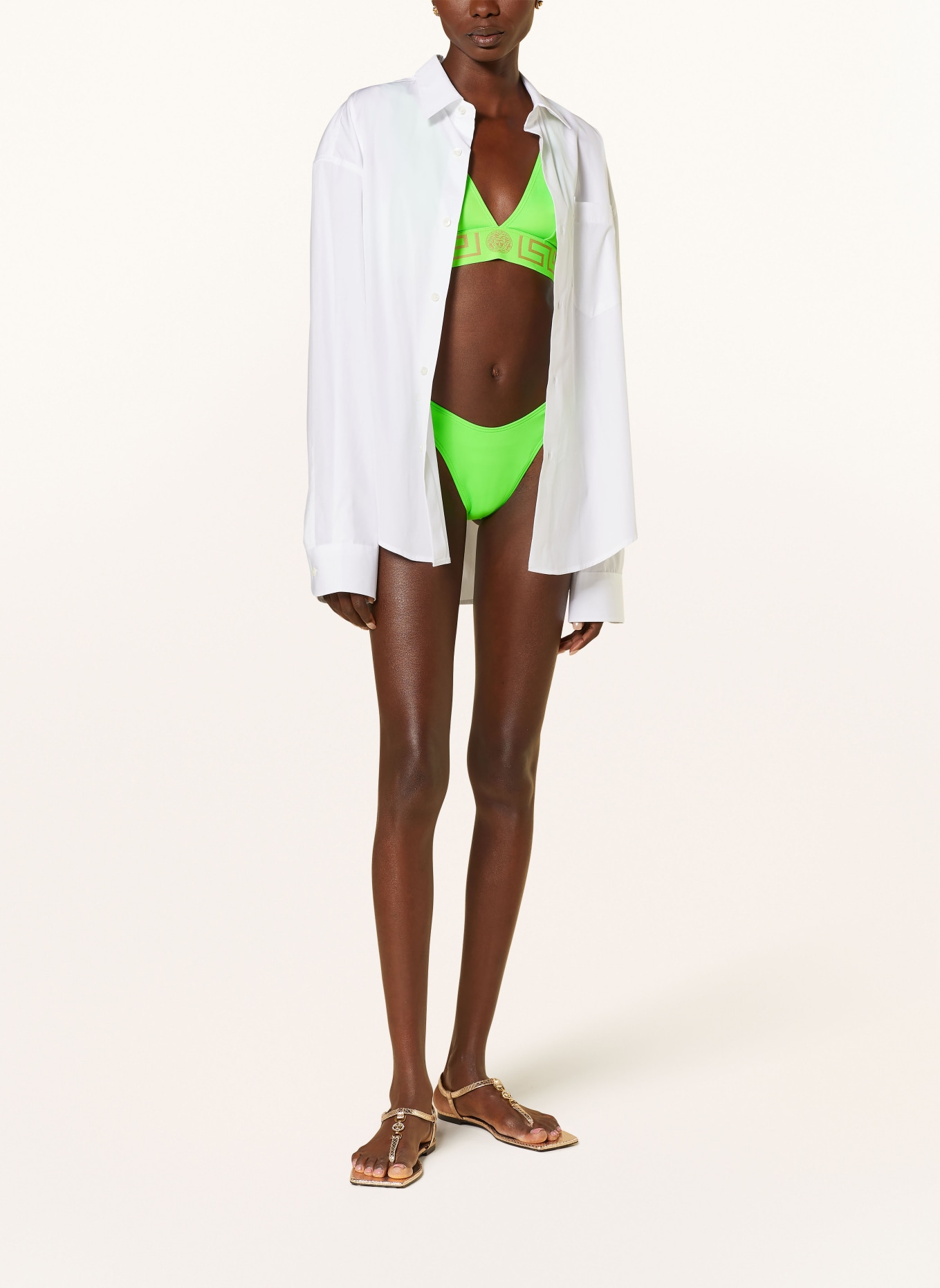 VERSACE Dół od bikini brazylijskiego, Kolor: JASKRAWY ZIELONY (Obrazek 2)