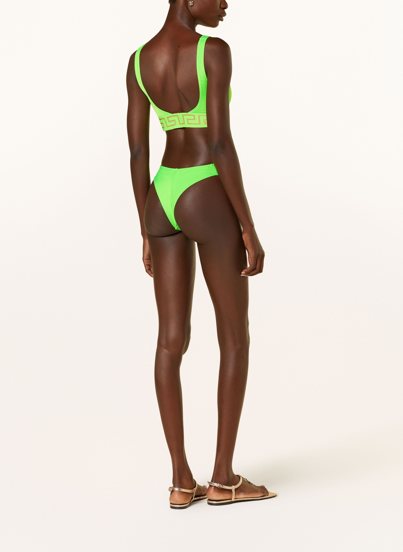 VERSACE Dół od bikini brazylijskiego, Kolor: JASKRAWY ZIELONY (Obrazek 3)