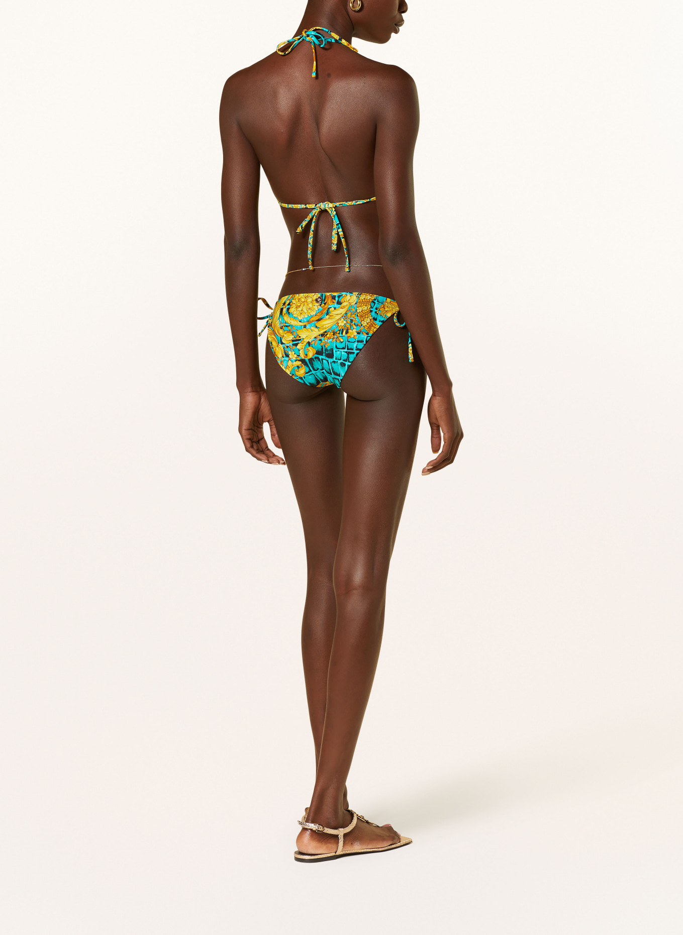 VERSACE Triangel-Bikini-Hose, Farbe: GELB/ TÜRKIS/ SCHWARZ (Bild 3)