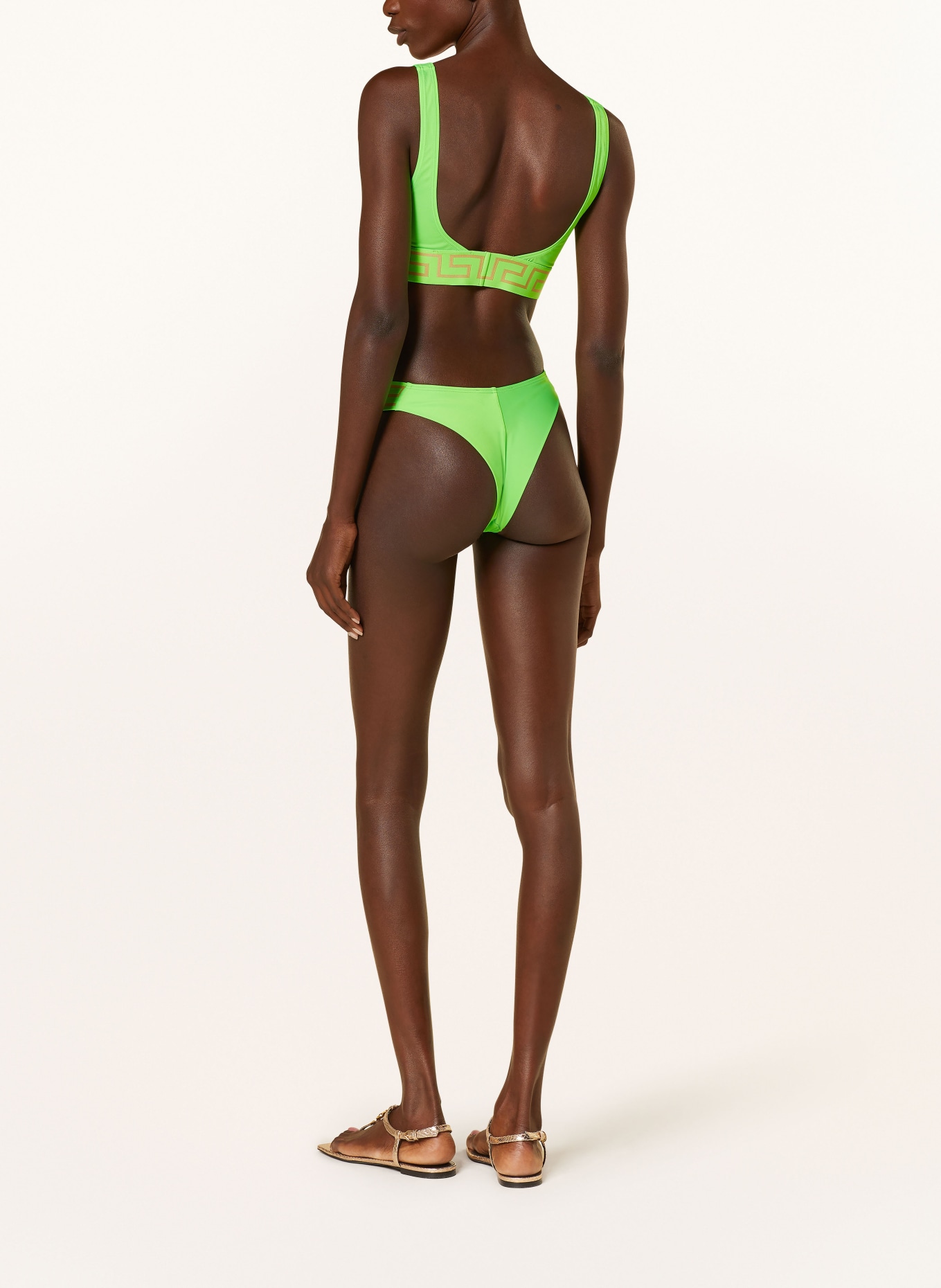 VERSACE Bralette bikini top in neon green