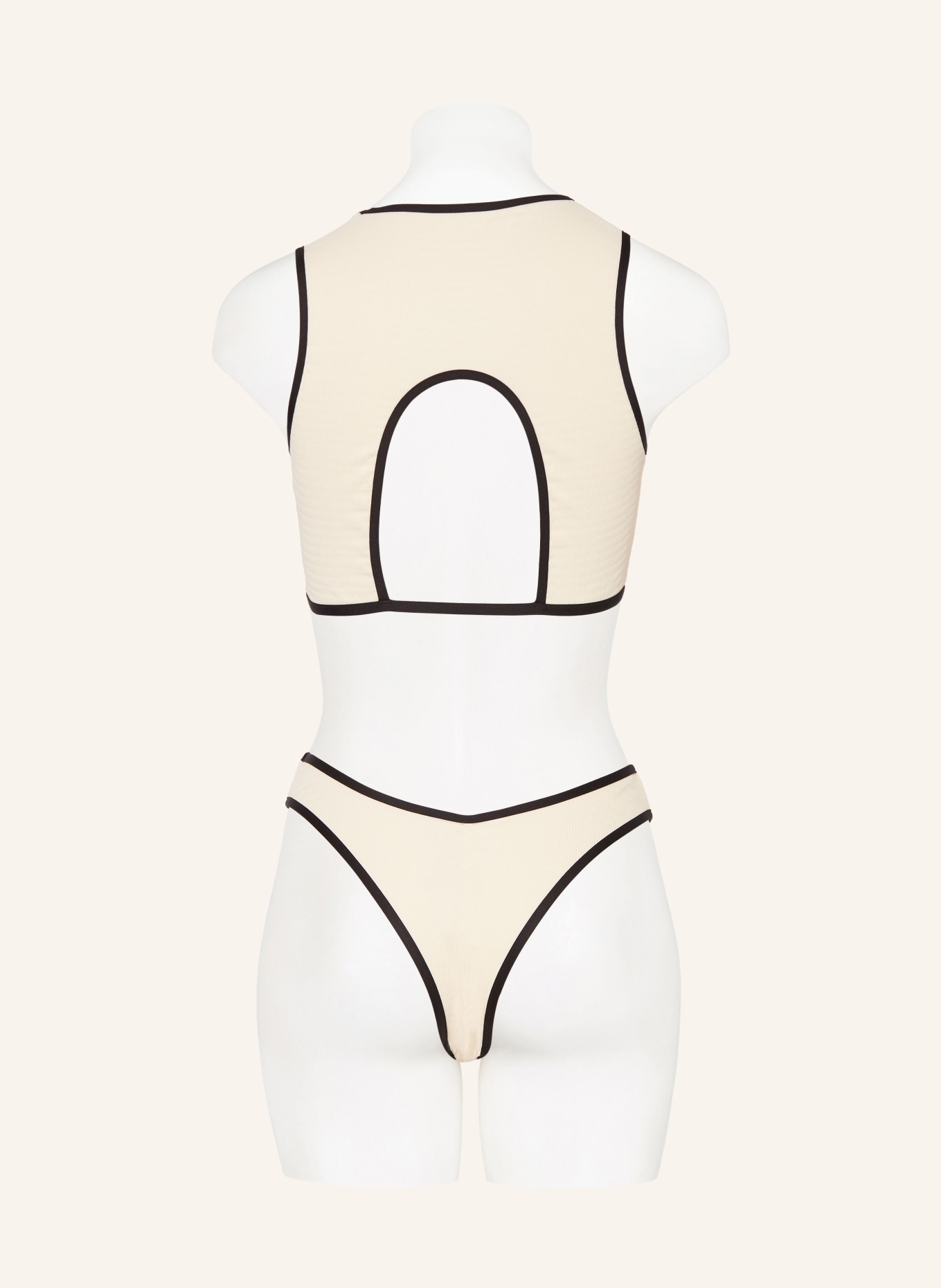 SEAFOLLY Brazilian-Bikini-Hose BEACH BOUND SCOOP, Farbe: ECRU/ SCHWARZ (Bild 3)