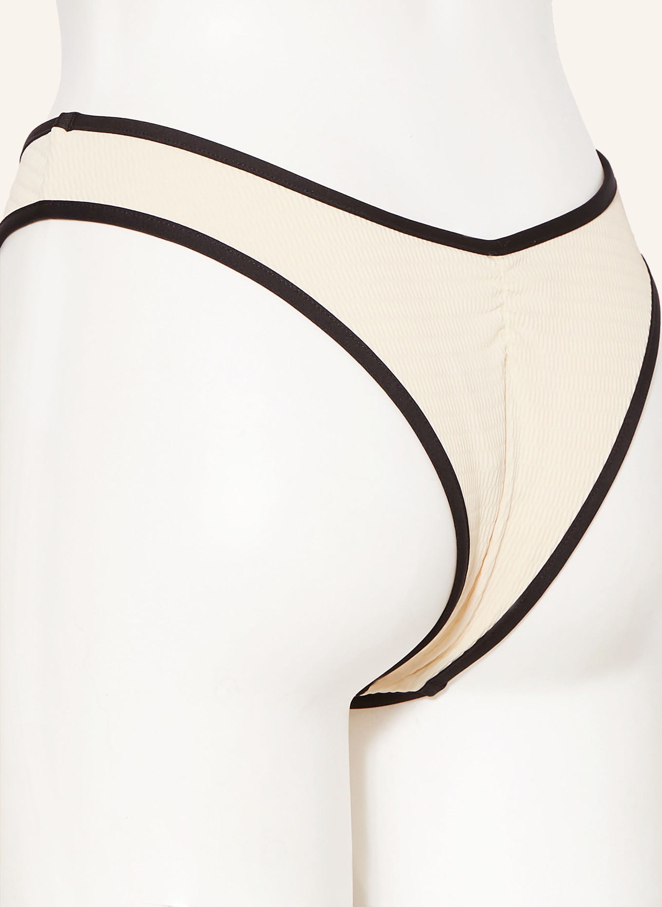 SEAFOLLY Brazilian bikini bottoms BEACH BOUND SCOOP, Color: ECRU/ BLACK (Image 4)
