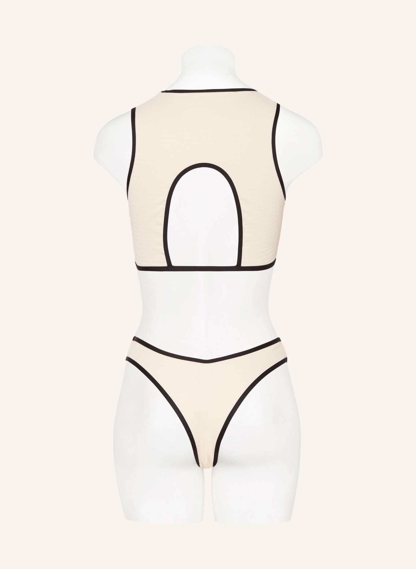 SEAFOLLY Bustier-Bikini-Top BEACH BOUND, Farbe: ECRU/ SCHWARZ (Bild 3)