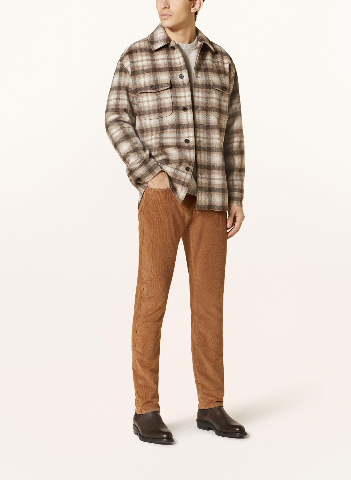 pierre cardin Corduroy trousers LYON tapered fit, Color: 8215 Chipmunk (Image 2)