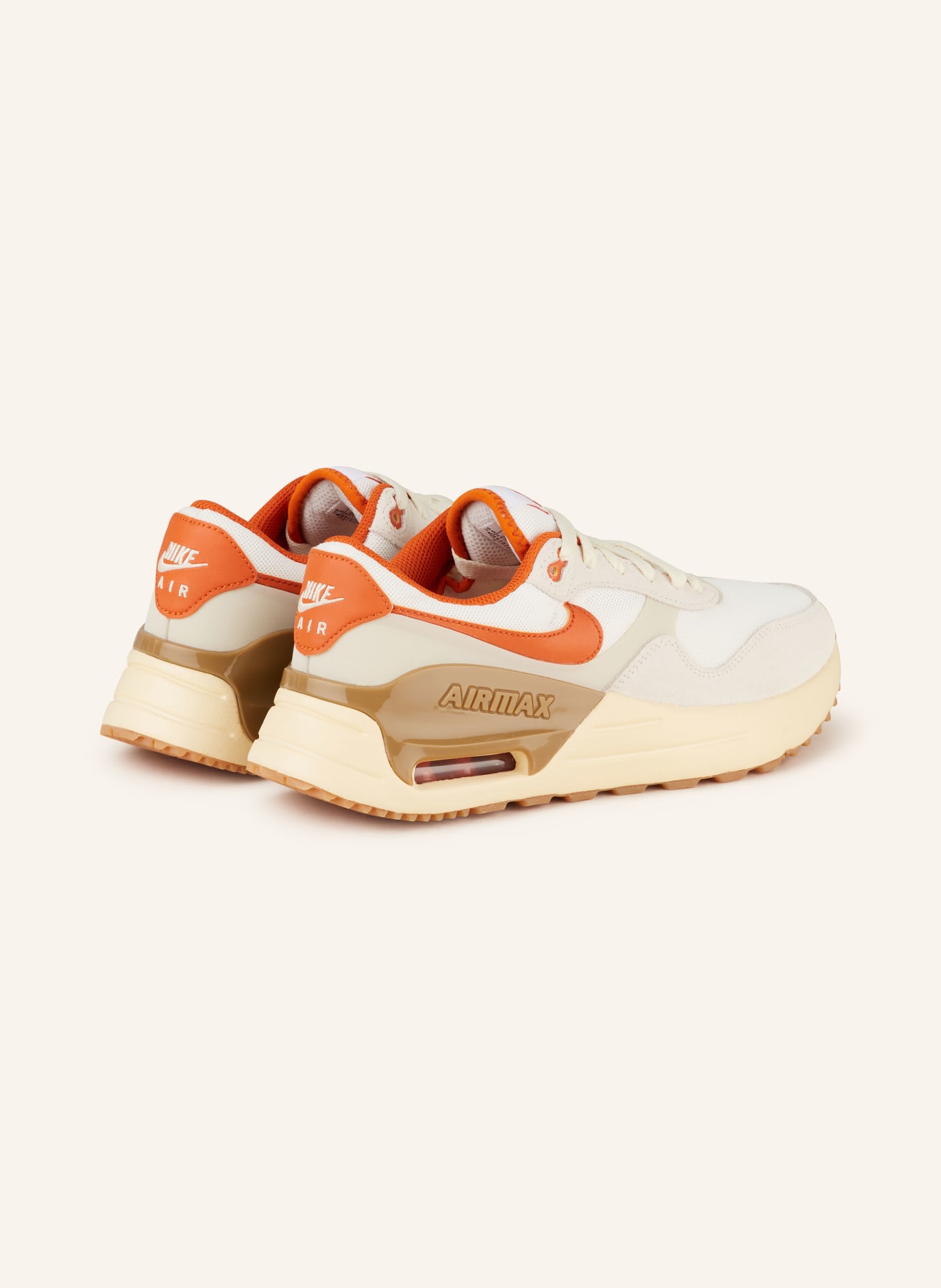 Nike Sneakers AIR MAX SYSTM, Color: WHITE/ LIGHT GRAY/ DARK ORANGE (Image 2)