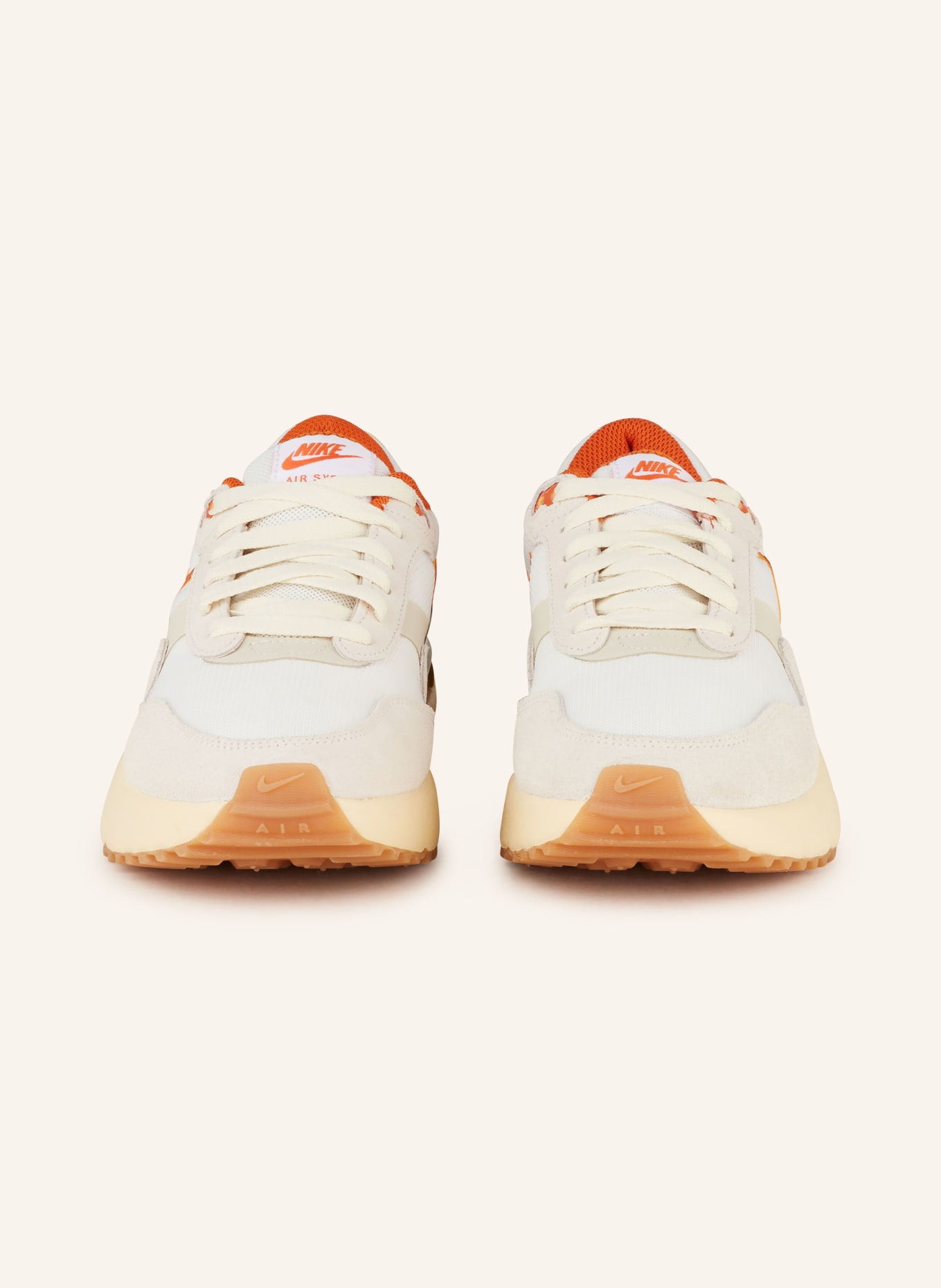 Nike Sneaker AIR MAX SYSTM, Farbe: WEISS/ HELLGRAU/ DUNKELORANGE (Bild 3)