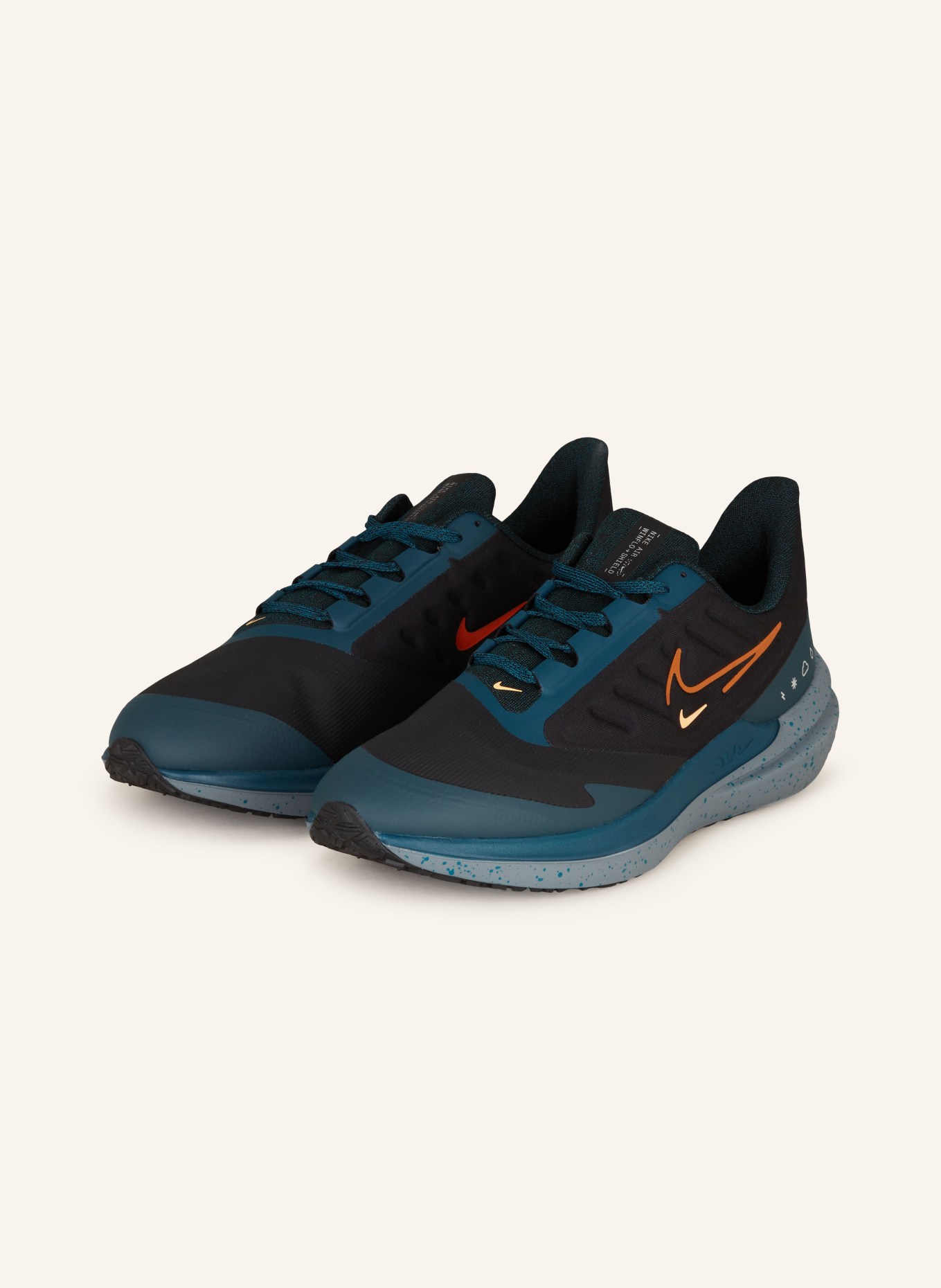 Nike Běžecké boty WINFLO 9 SHIELD, Barva: PETROLEJOVÁ/ ČERNÁ (Obrázek 1)