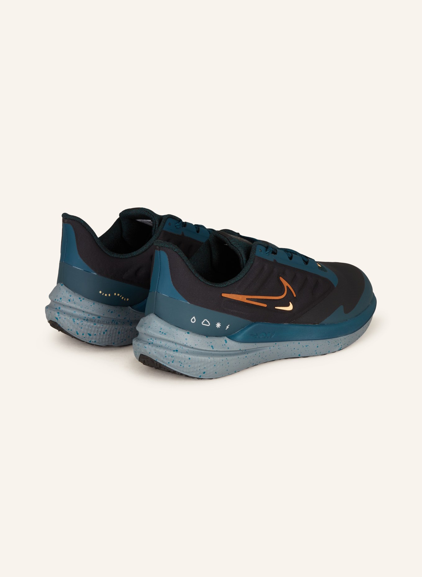 Nike Běžecké boty WINFLO 9 SHIELD, Barva: PETROLEJOVÁ/ ČERNÁ (Obrázek 2)