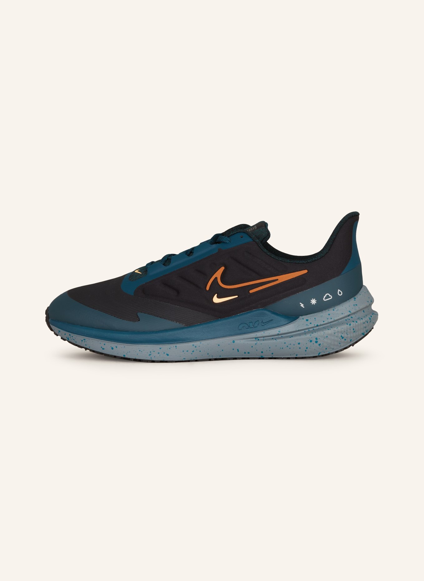 Nike Běžecké boty WINFLO 9 SHIELD, Barva: PETROLEJOVÁ/ ČERNÁ (Obrázek 4)