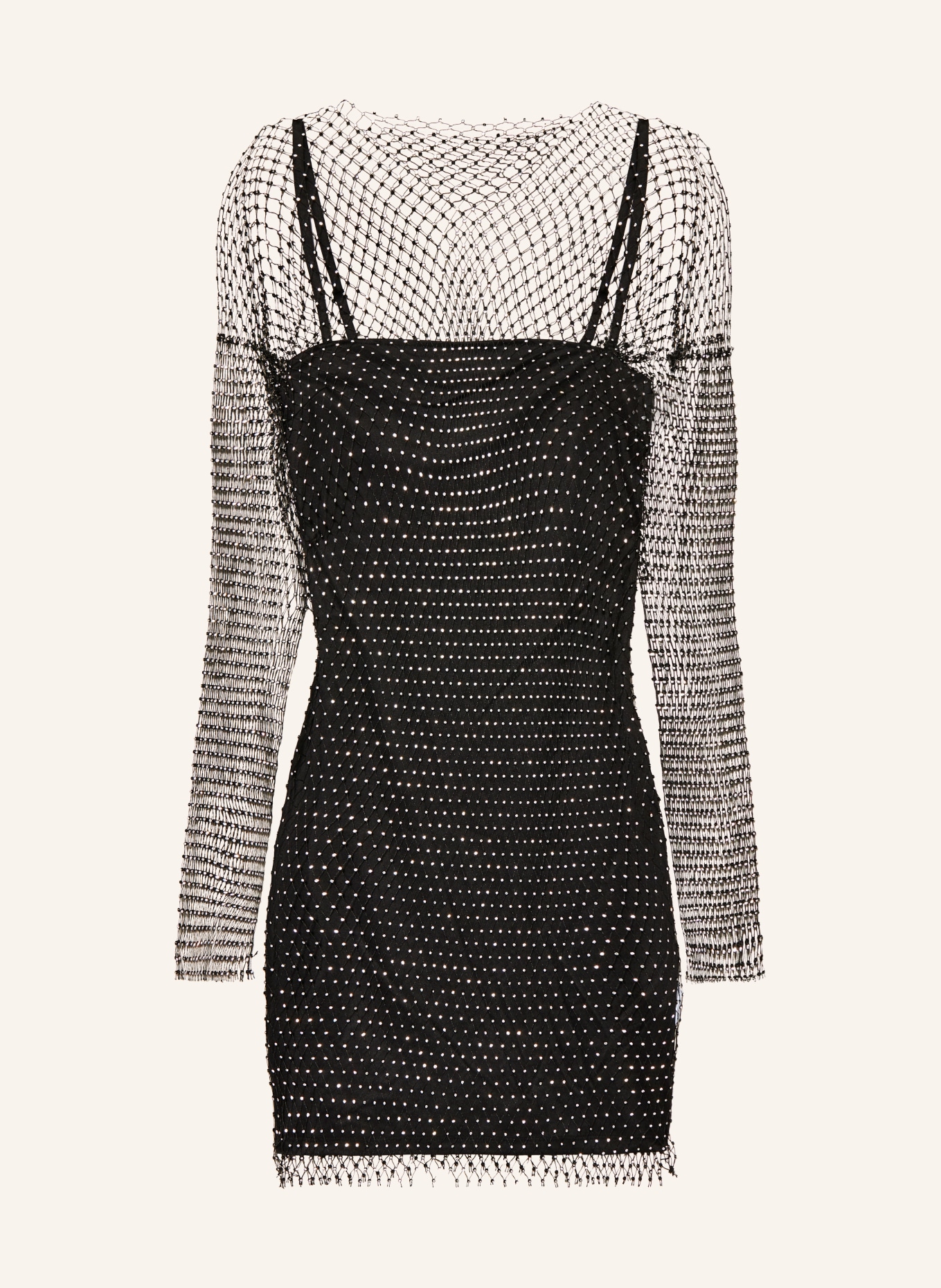 gina tricot Mesh dress with decorative gems, Color: BLACK (Image 1)