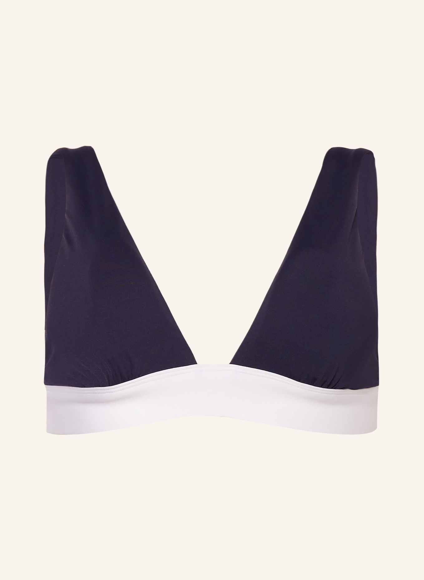 LAUREN RALPH LAUREN Bralette bikini top BEL AIR, Color: DARK BLUE/ WHITE (Image 1)