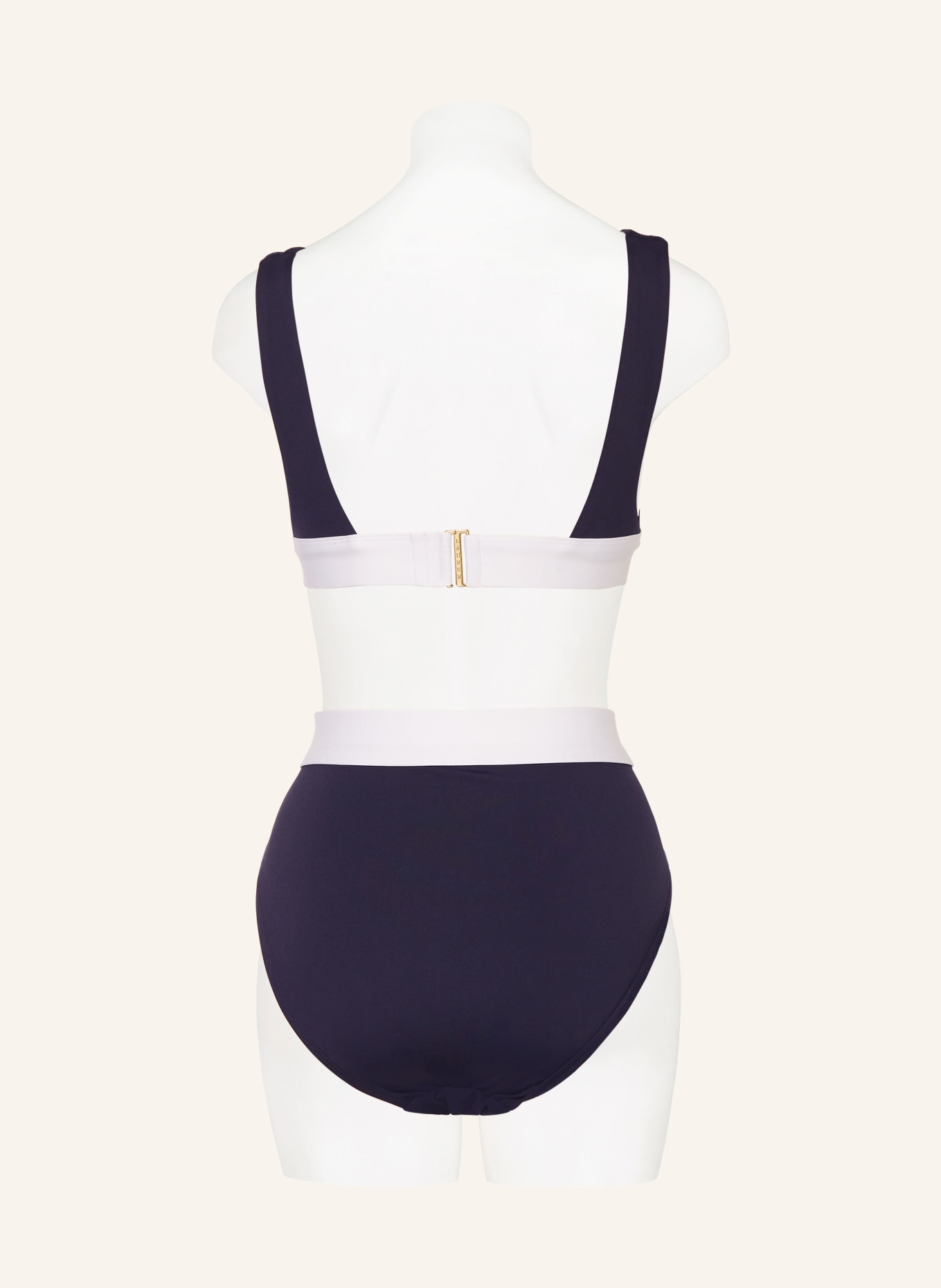 LAUREN RALPH LAUREN High-waist bikini bottoms BEL AIR, Color: DARK BLUE/ WHITE (Image 3)