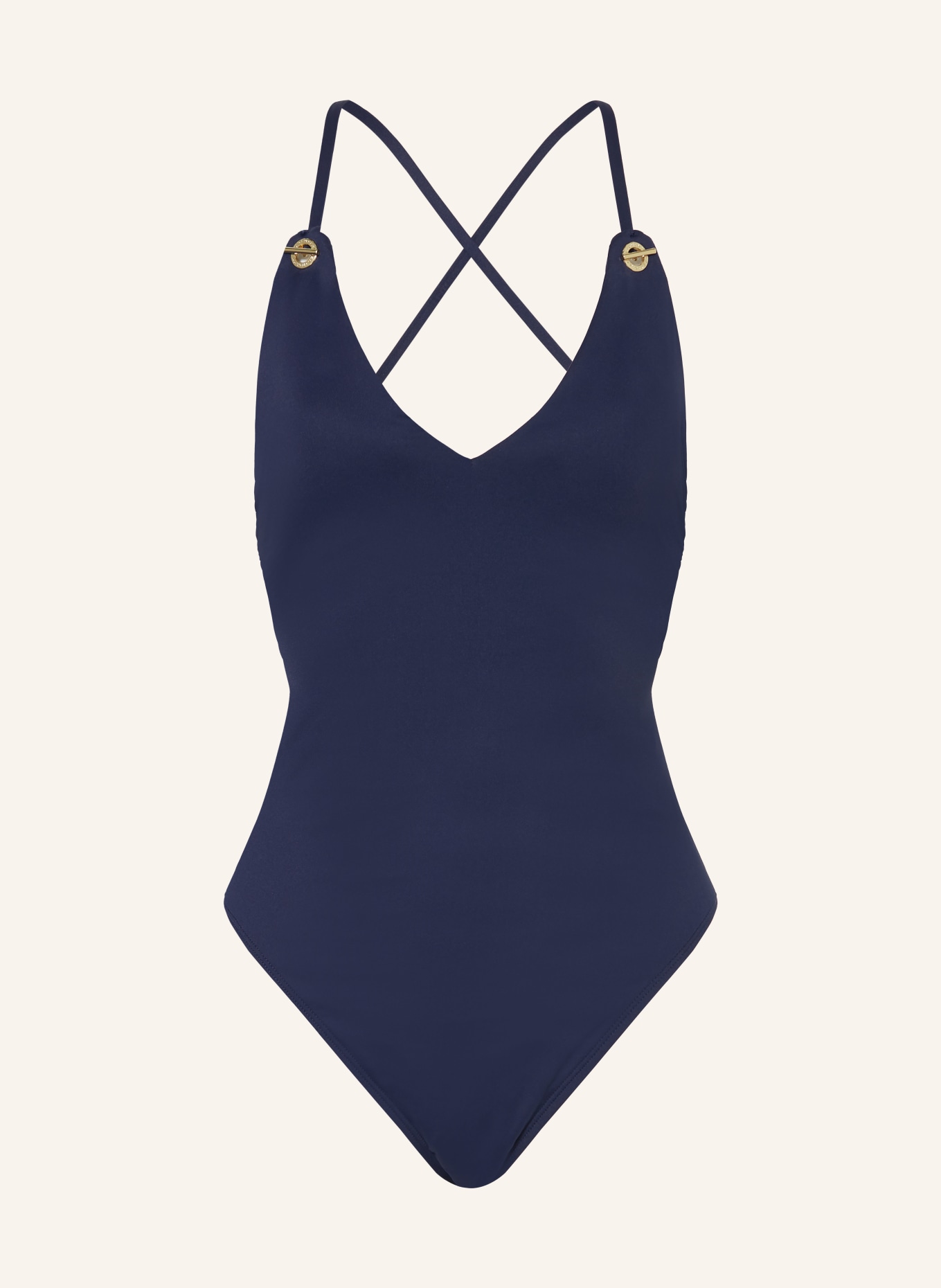 LAUREN RALPH LAUREN Badeanzug BEACH CLUB SOLIDS, Farbe: DUNKELBLAU (Bild 1)