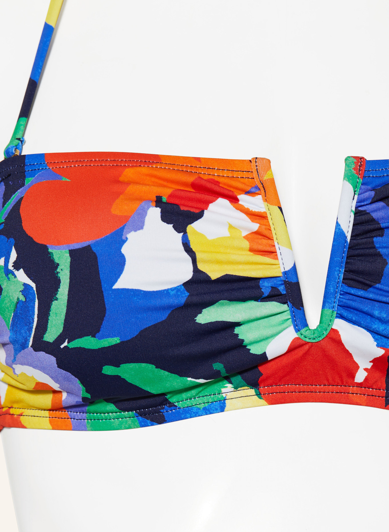 LAUREN RALPH LAUREN Bandeau-Bikini-Top BOLD ABSTRACT FLORAL, Farbe: BLAU/ GELB/ ROT (Bild 6)