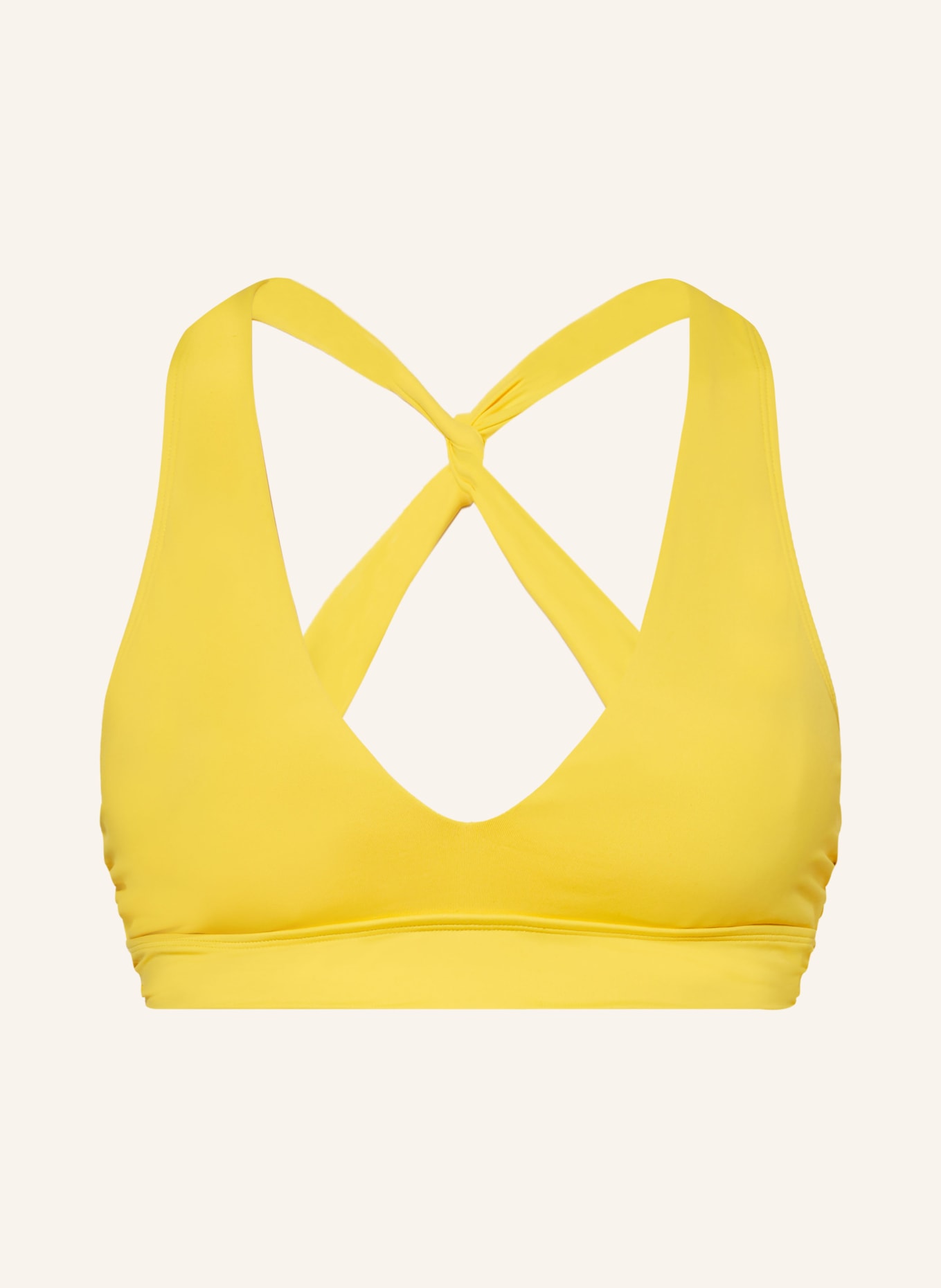 LAUREN RALPH LAUREN Bralette bikini top BEACH CLUB SOLID, Color: YELLOW (Image 1)