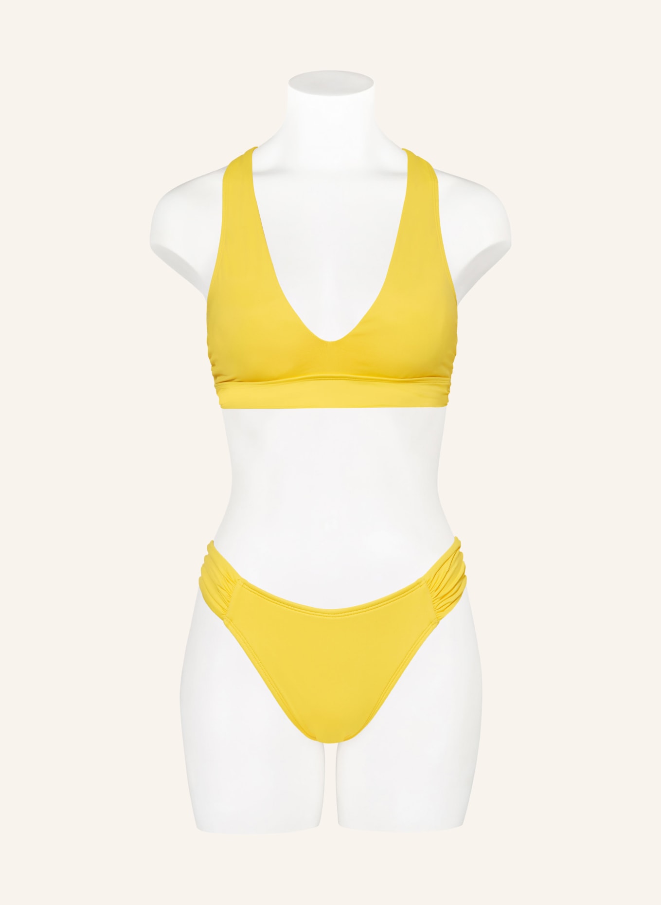 LAUREN RALPH LAUREN Bralette bikini top BEACH CLUB SOLID, Color: YELLOW (Image 2)