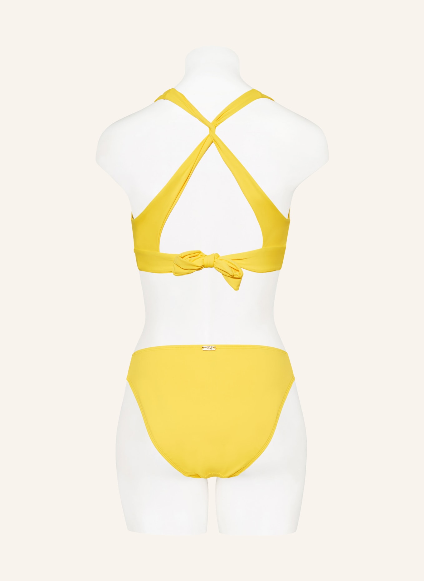 LAUREN RALPH LAUREN Bralette bikini top BEACH CLUB SOLID, Color: YELLOW (Image 3)