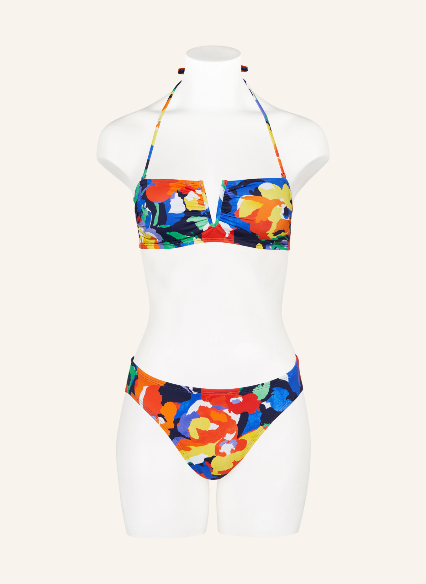 LAUREN RALPH LAUREN Basic bikini bottoms BOLD ABSTRACT FLORAL, Color: BLUE/ YELLOW/ RED (Image 2)