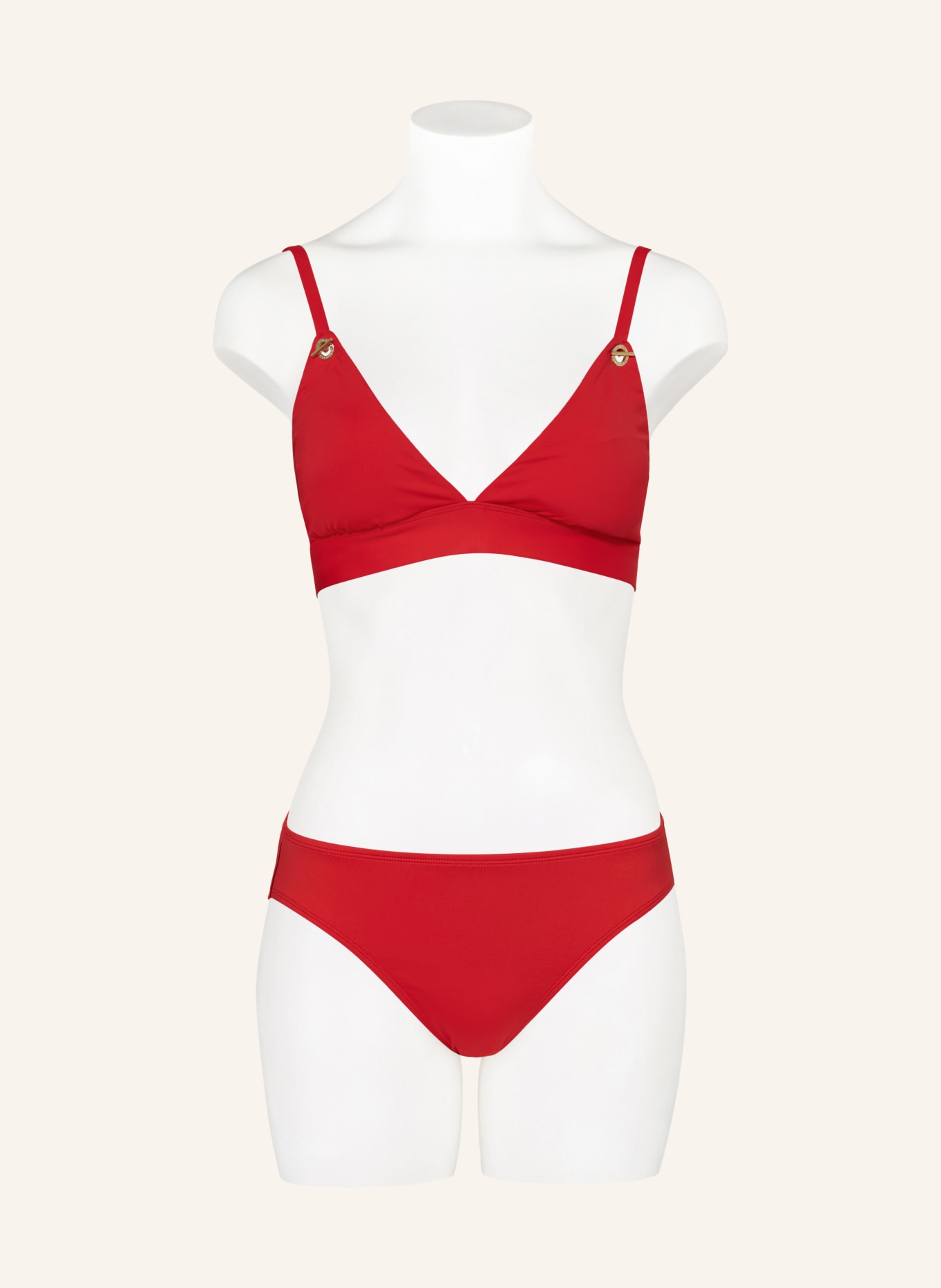 LAUREN RALPH LAUREN Bralette bikini top BEACH CLUB SOLIDS, Color: RED (Image 2)