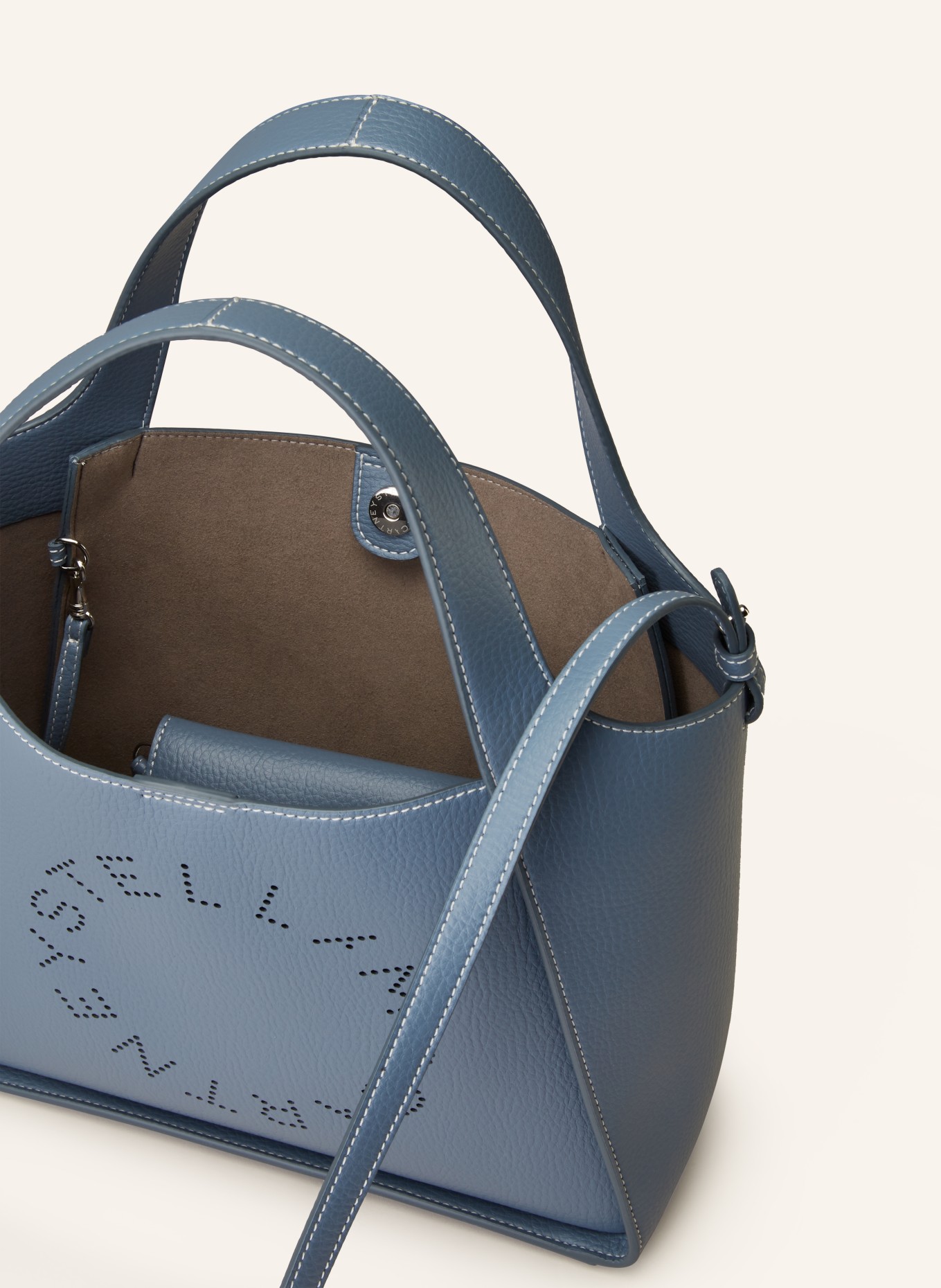 STELLA McCARTNEY Handbag with pouch, Color: BLUE GRAY (Image 3)