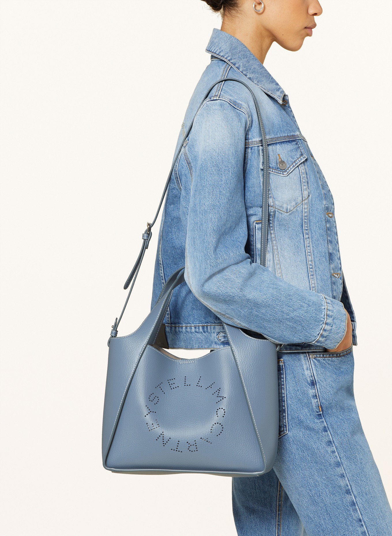 STELLA McCARTNEY Handbag with pouch, Color: BLUE GRAY (Image 4)