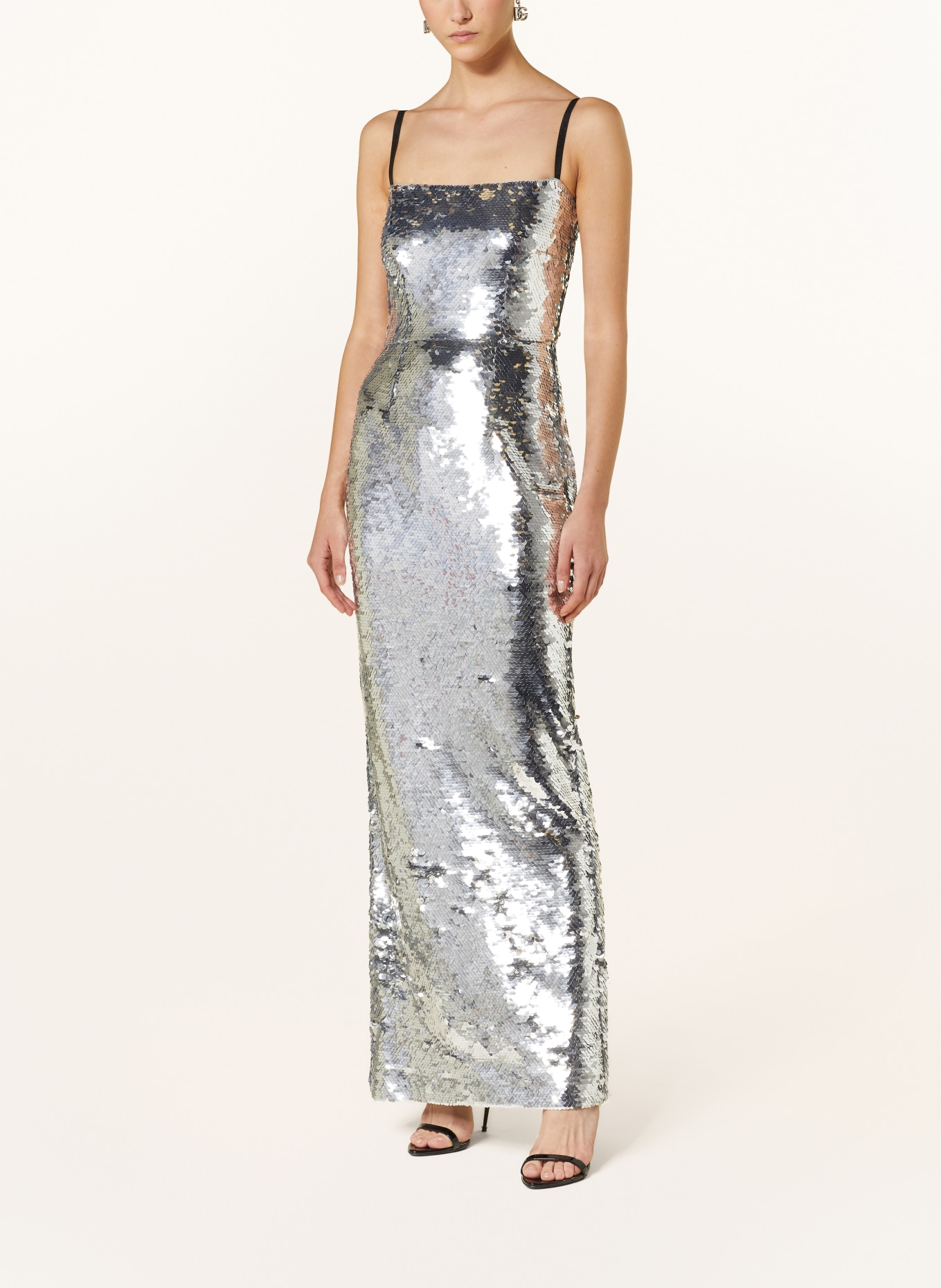 DOLCE & GABBANA Dress with sequins, Color: SILVER (Image 2)