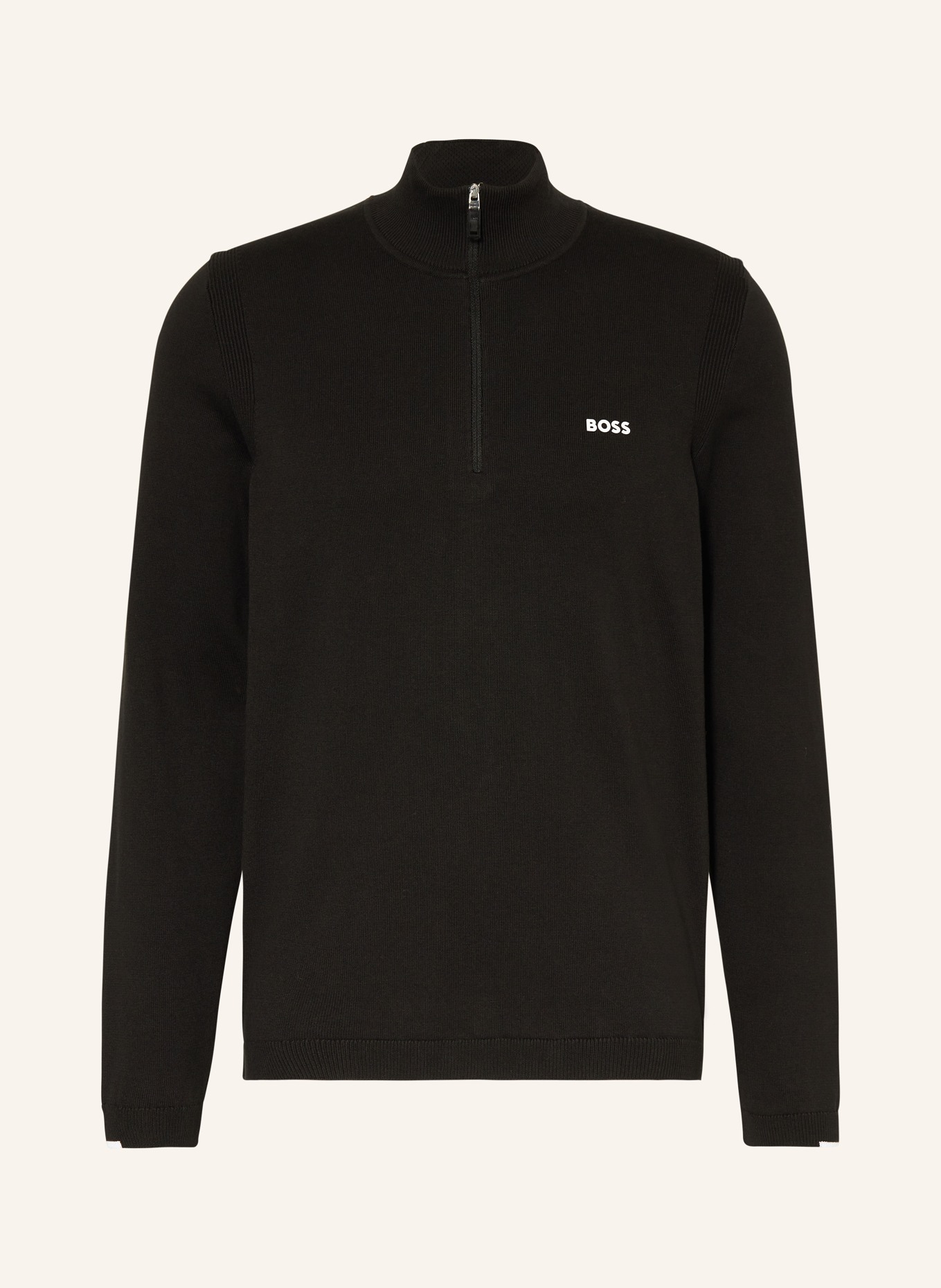 BOSS Half-zip sweater EVER, Color: BLACK (Image 1)