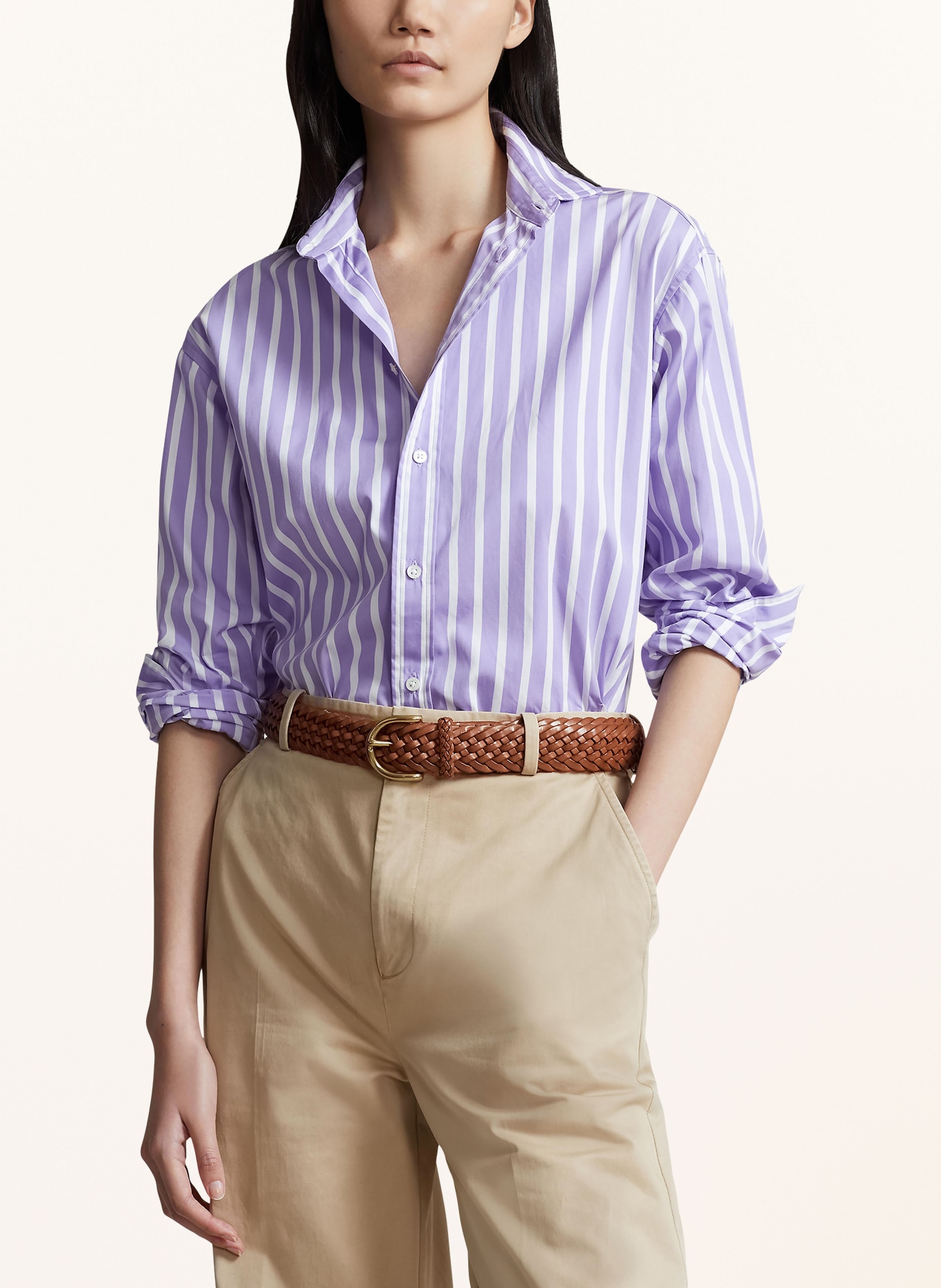 POLO RALPH LAUREN Shirt blouse, Color: PURPLE/ WHITE (Image 4)